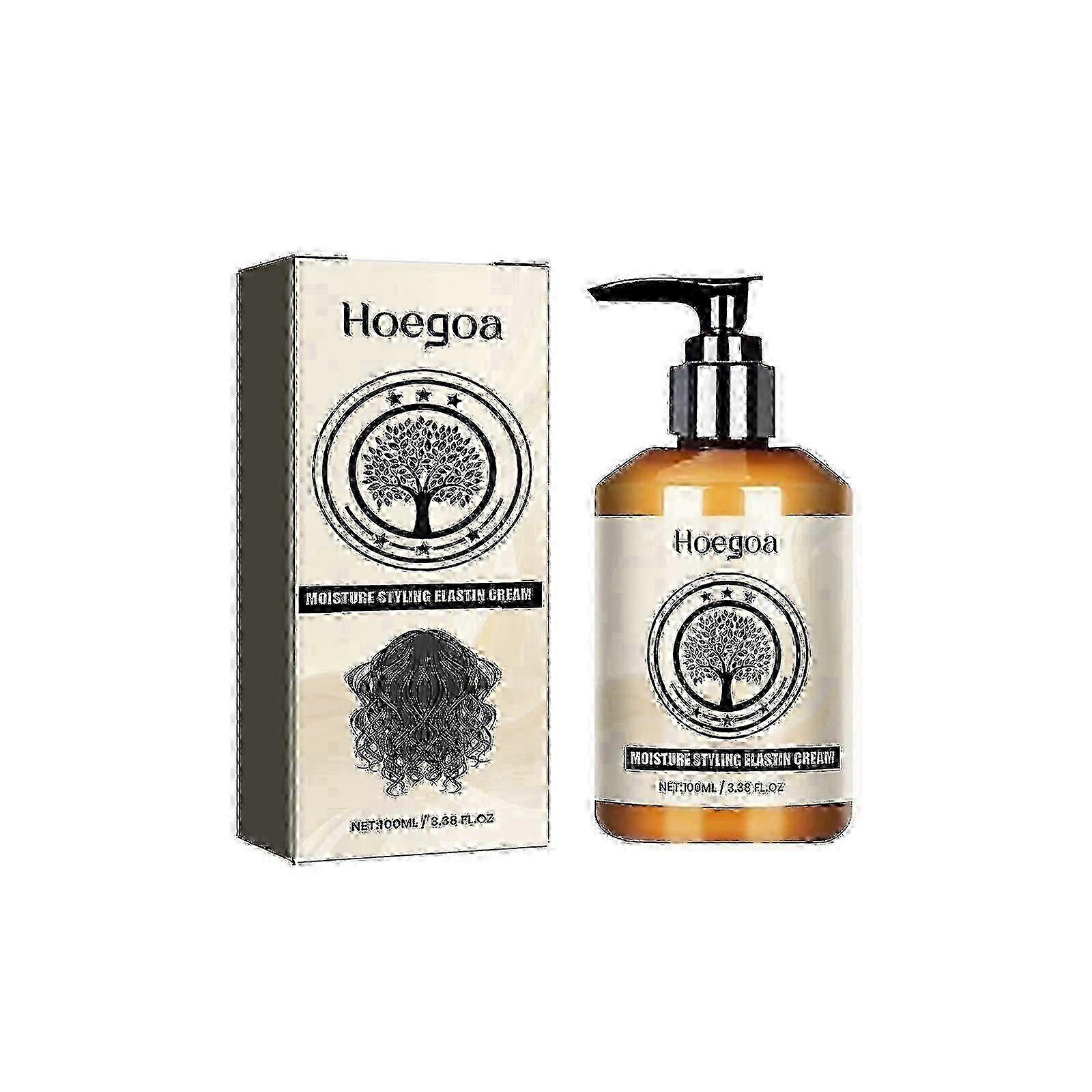 Moisturize Styling Elastin Cream, Curls Volumizing Shine Natural Puffiness Styling Conditioner