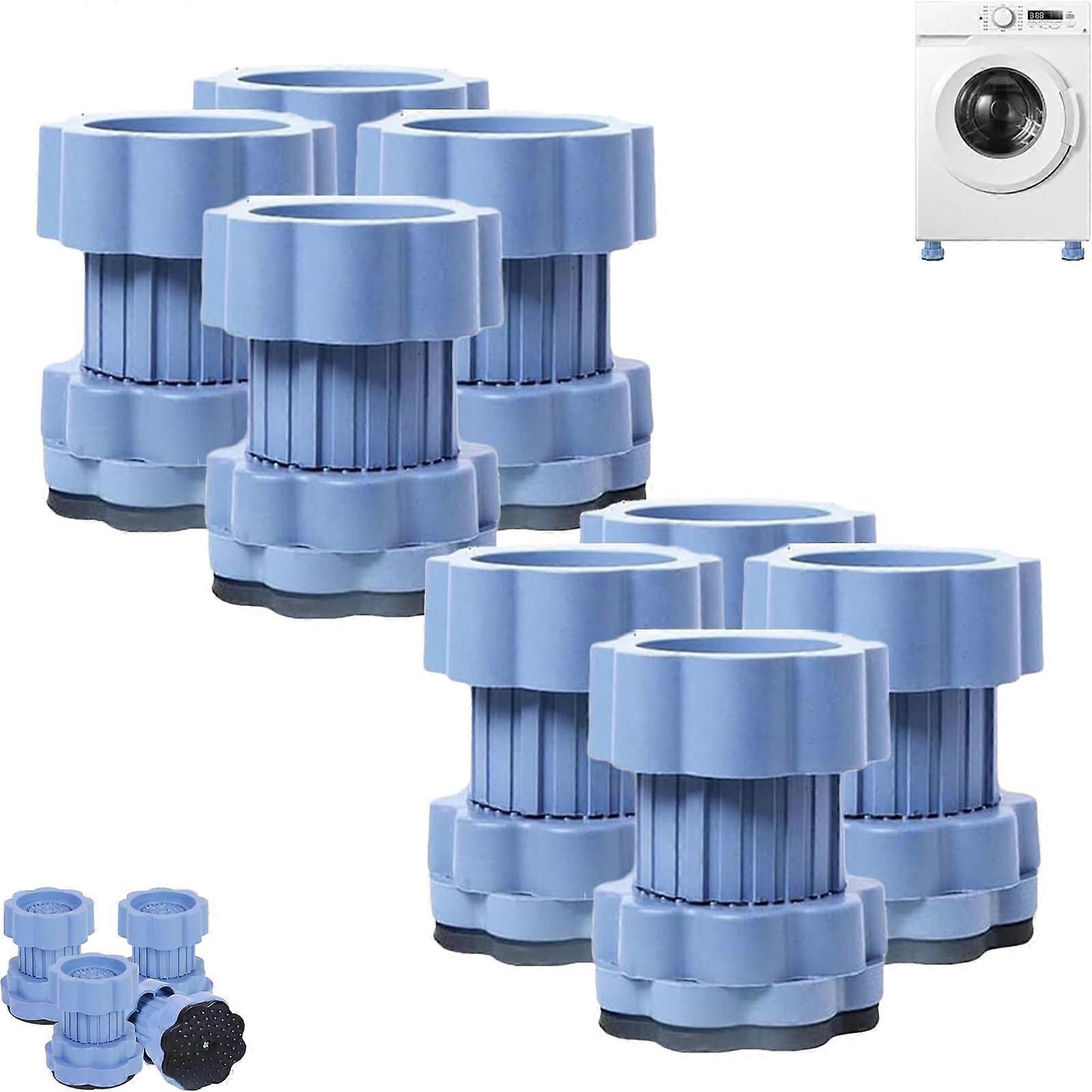 Universal Heightening Pad for Washing Machine Base, ShockAbsorbing AntiSlip Base, Adjustable (8PCS)