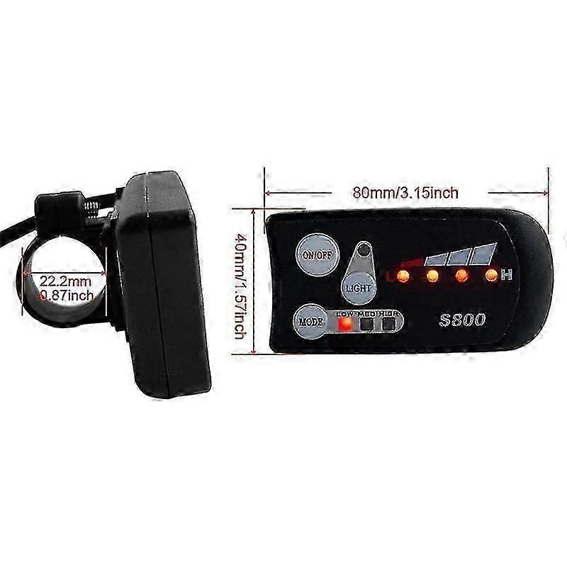 Electric Bicycle 36v48v S800 Led Lcd Meter Control Panel Display