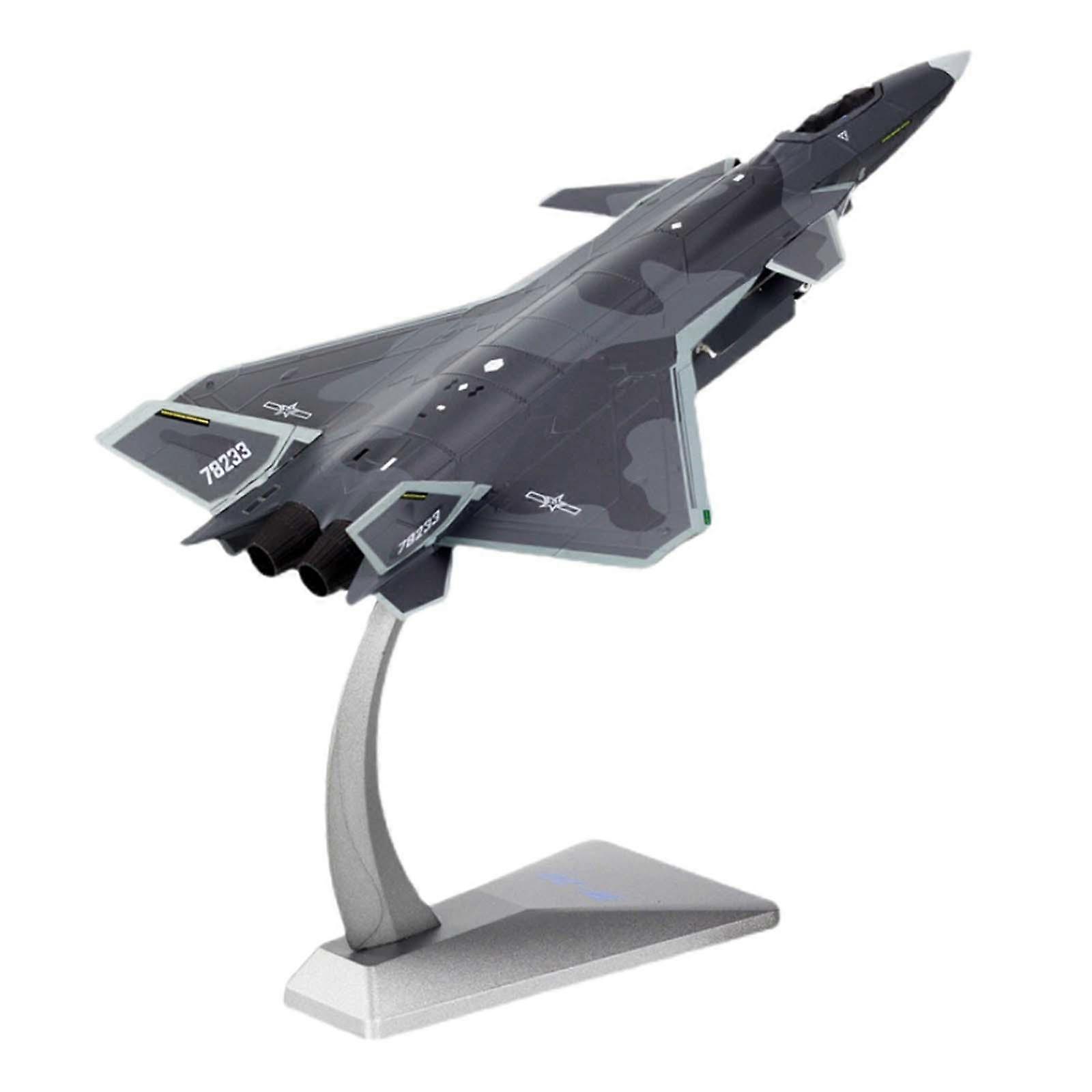 1/60 Scale J20 Fighter Collection Aircraft Ornament for Cafe Bedroom Shelf