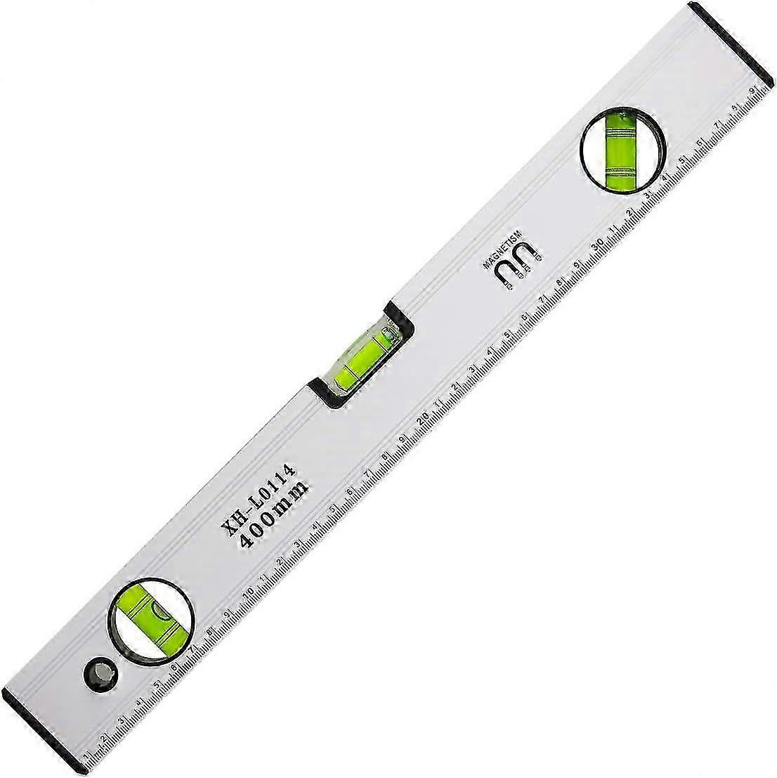 40cmの磁気水準器、3つの高視認性バイアル、耐久性のあるアルミニウム構造、プロジェクトに適した頑丈なエンドキャップ