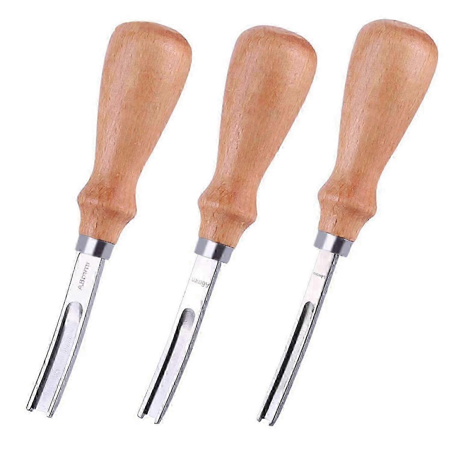 Leather Edge Beveler Tool Set in 3 Sizes for DIY Trimming and Skiving