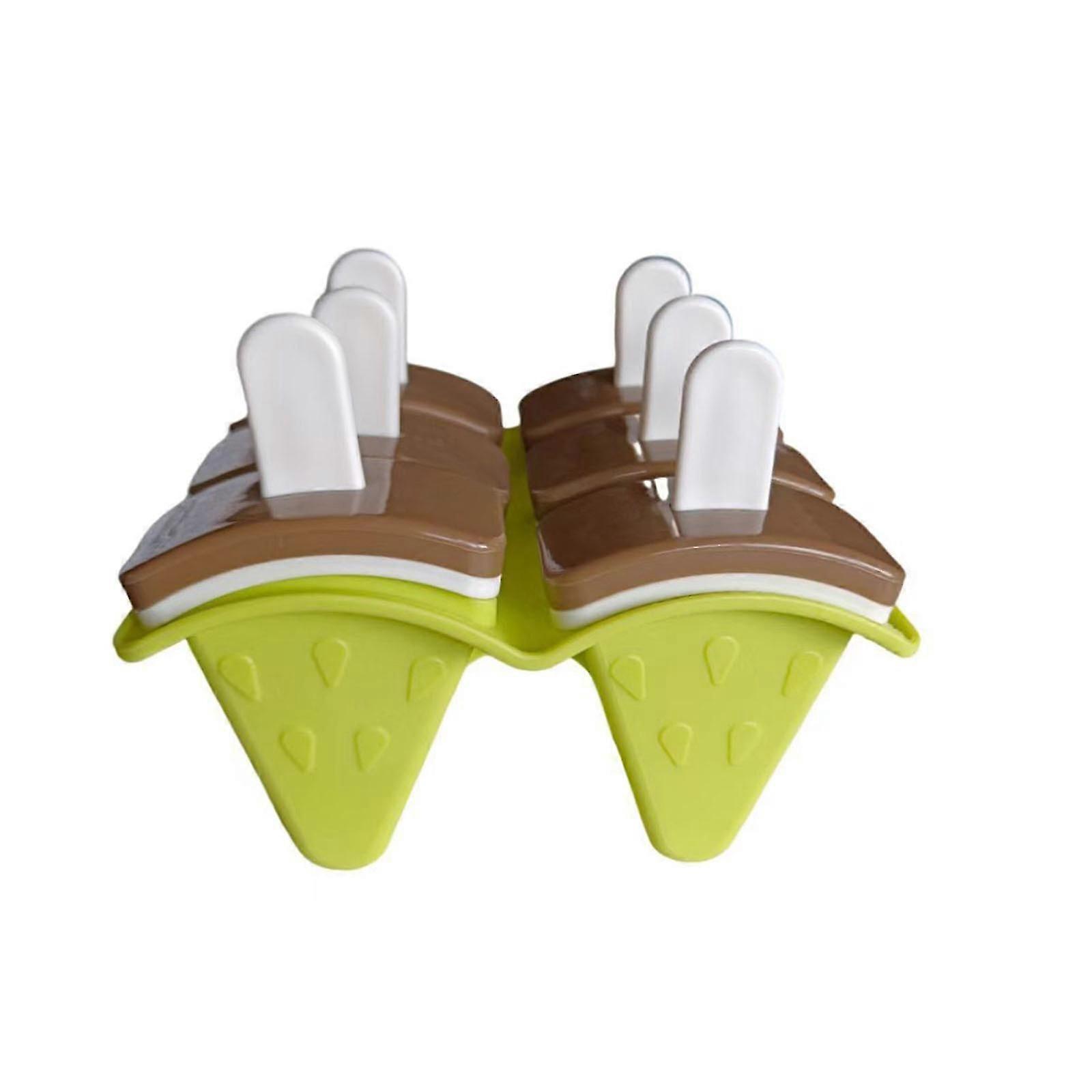 Watermelon Ice Popsicle Moulds With Handles Reusable Easy To Demould DripProof Homemade Popsicle Ice Cream DIY Good Fruit Popsicle QQ