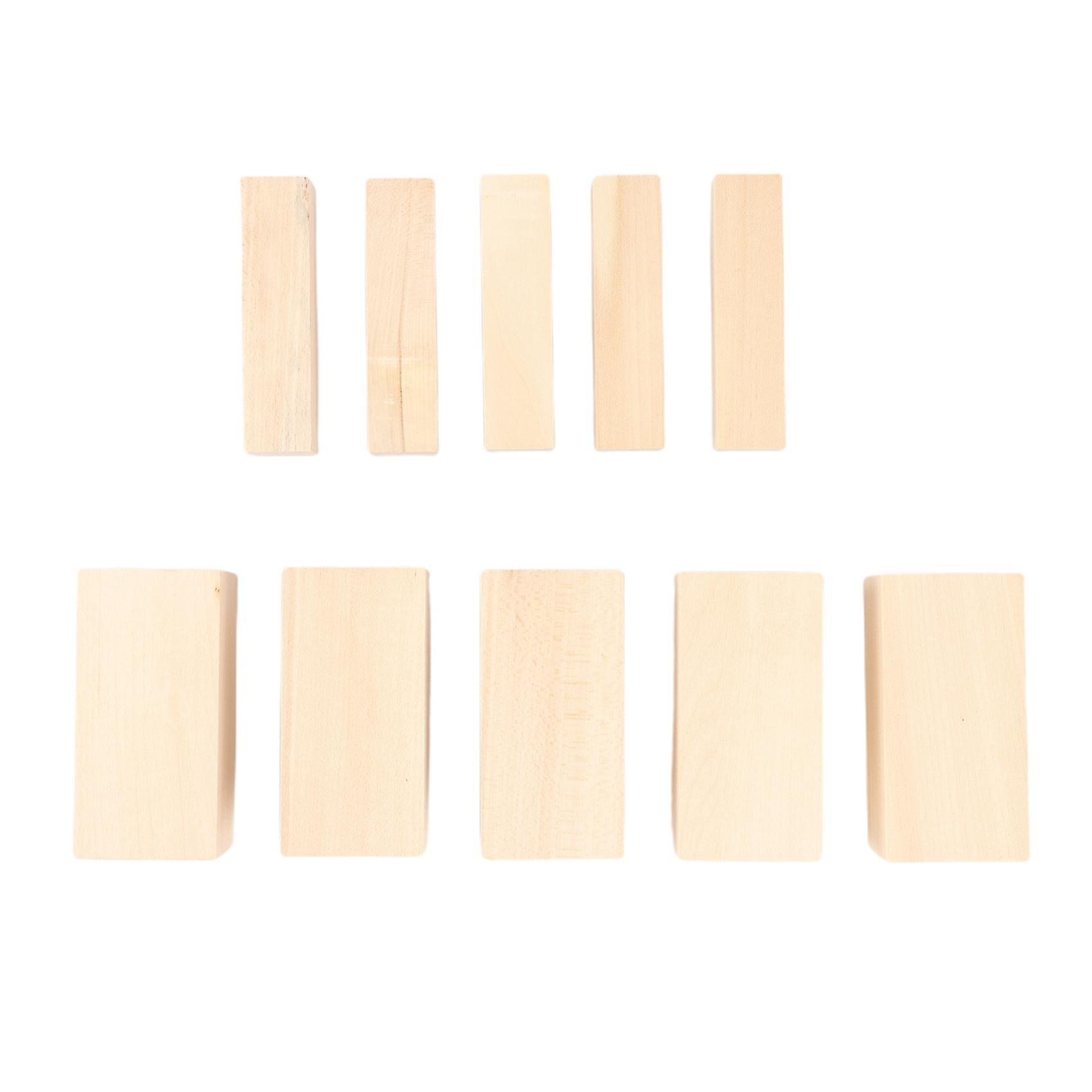 10Pack Basswood Unfinished Wood Whittling Carving Block Kit(5L+5S)
