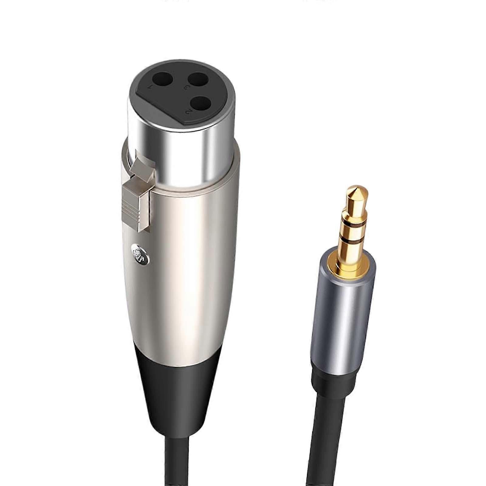 1.5M XLR - 3.5mm Kablo Adaptörü Mikrofon Amplifikatörü için Dişi Erkek