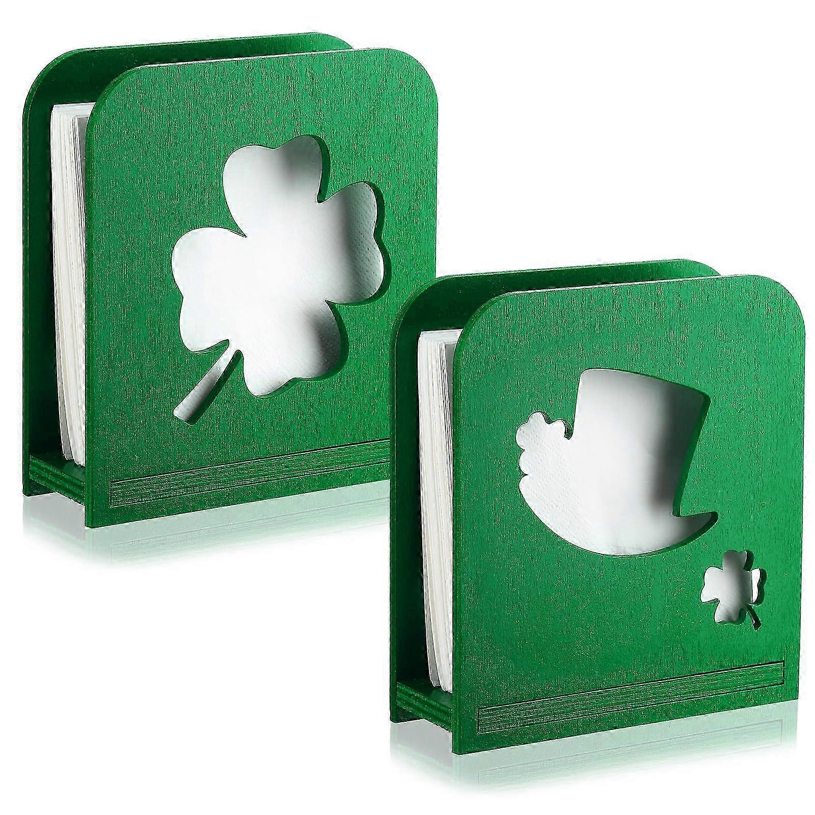 Portatovaglioli in legno vintage trifoglio