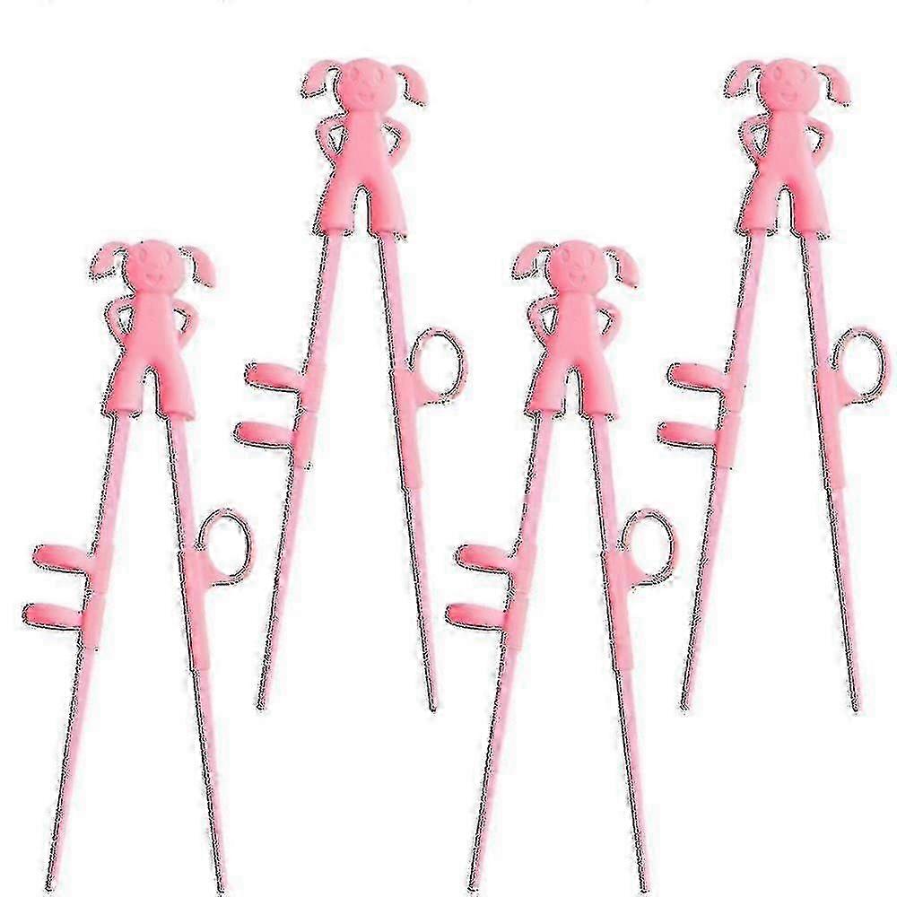 初心者のための4個のアニマルデザインキッズトレーニング箸