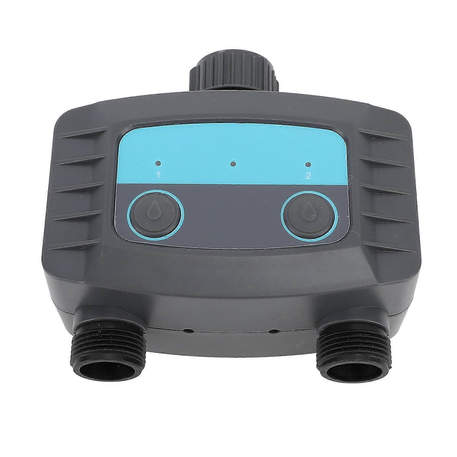 Sprinkler Timer Bluetooth G3/4 to G1/2 Female Thread 2 Outlets Automatic Irrigation Garden Hose Faucet Water Timer with APP for Home Yard Lawn