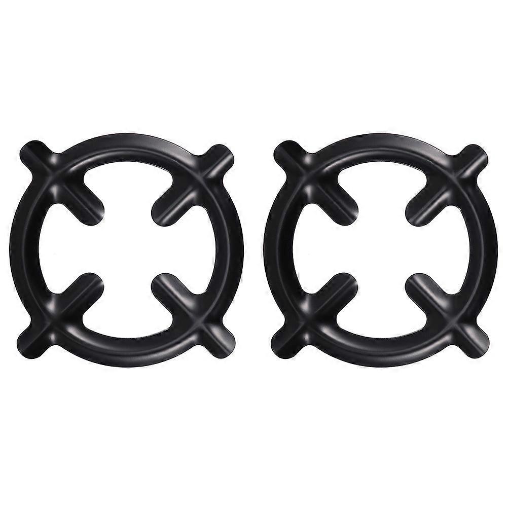 Black Iron Pot Holders for Home Use Great for Balancing Smaller Pots and Pans on Stovetop 2 Pcs