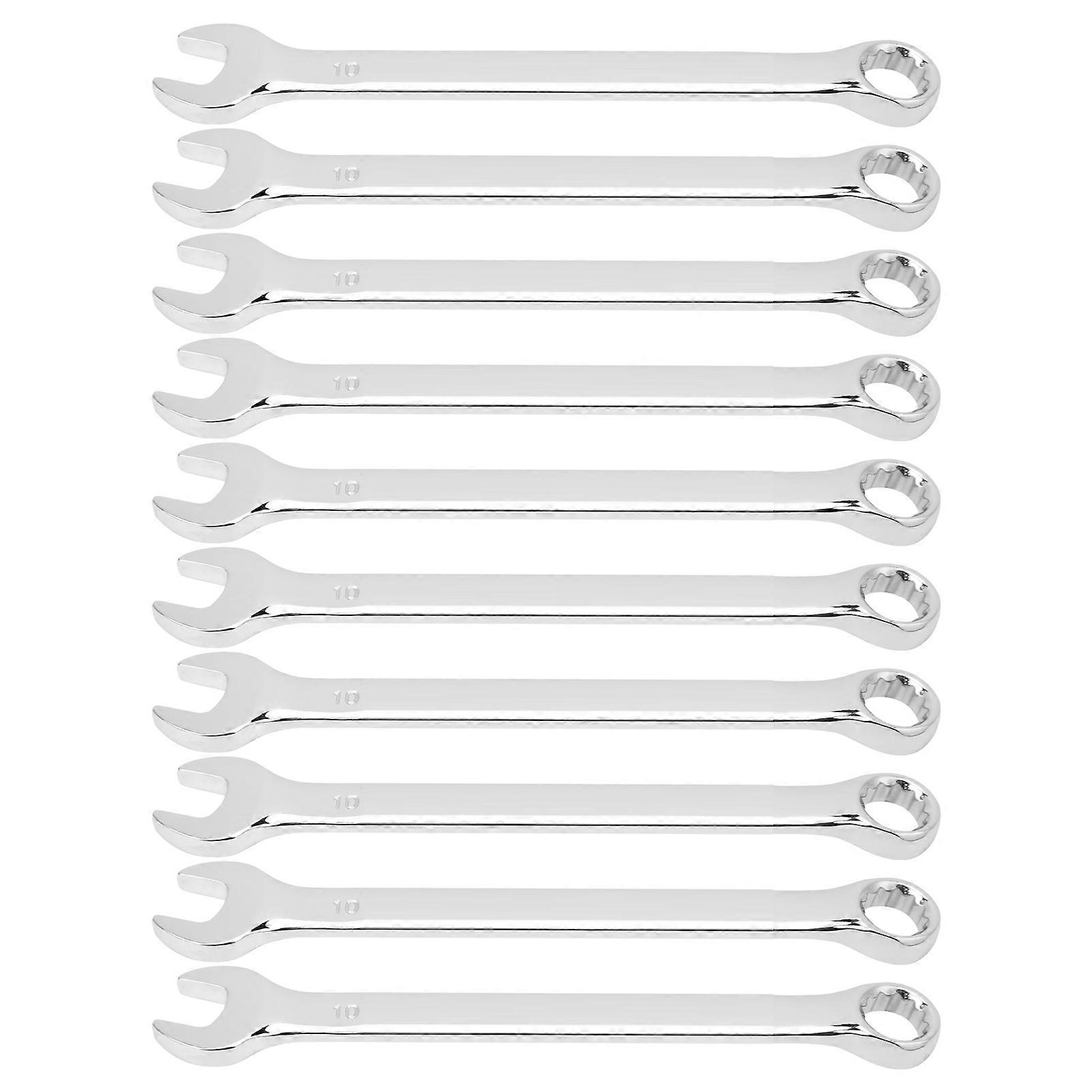 Rankomu Dual-Purpose Ratcheting Wrench Set, 10mm Open-Ended Double-Ended Hand Tool, Industrial Supplies 10 Pack