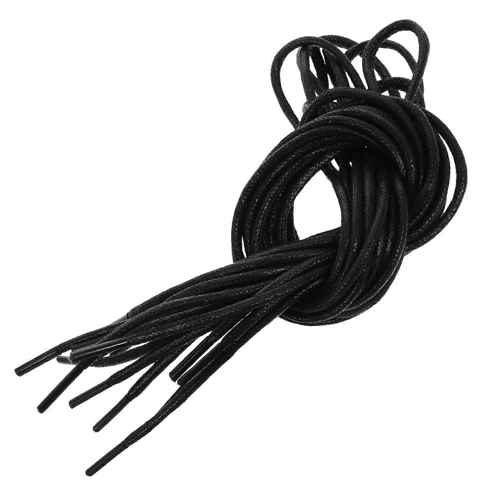 Shoe Laces For Mens Dress Shoes Round Cotton Waxed Shoelaces Classic Replacement Strings Suitable For Leather Dress Shoes Casual Wear 4 Pair