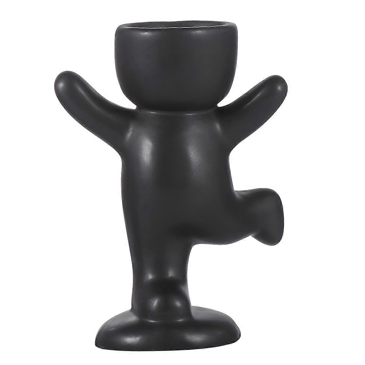 It sounds like you're describing or looking to promote a **creative and stylish ceramic flowerpot** designed in a **humanoid shape**, perfect for