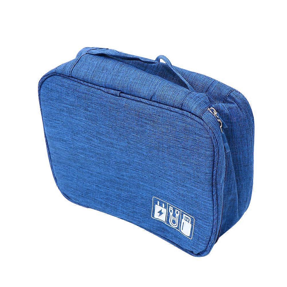 Cable Organiser Bags Multi-Function Data Cable Storage Bag Portable Travel Case Earphones Sky- .4 7.2 3.5in Storage 1Pack