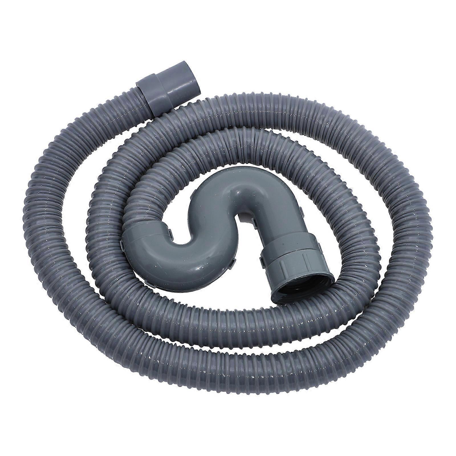 Dishwasher Waste Pipe ABS Kitchen Use Basin Flexible Discharge Tube 200X4.5X4.5cm 1Pack