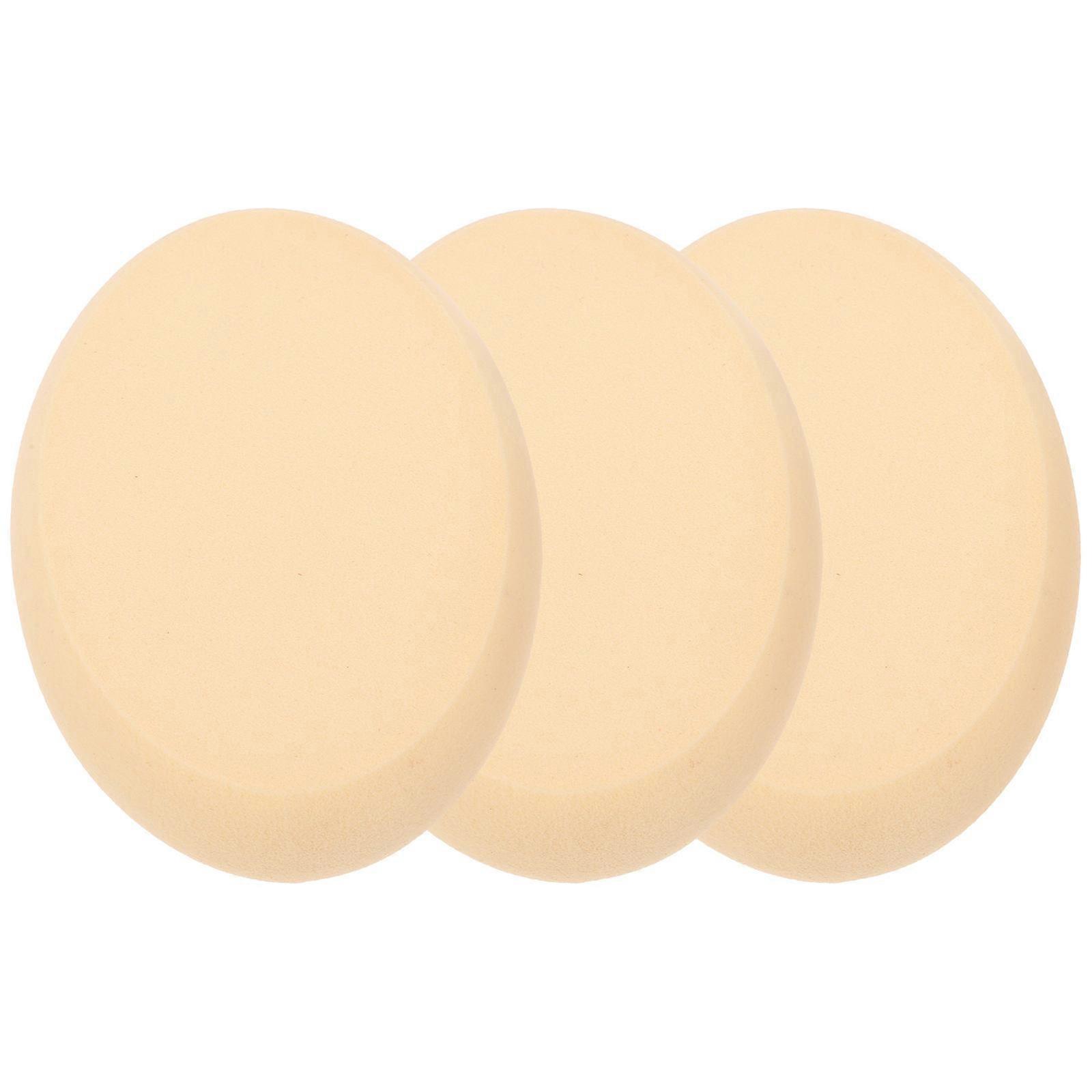 Oval Makeup Sponge Makeup Powder 7x5cm Beige Color Replacing Powder Puff 3Set
