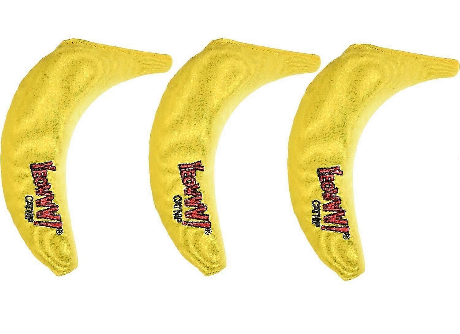 Wekity 100% Organic Catnip Toy, Yellow Banana 3 Pack