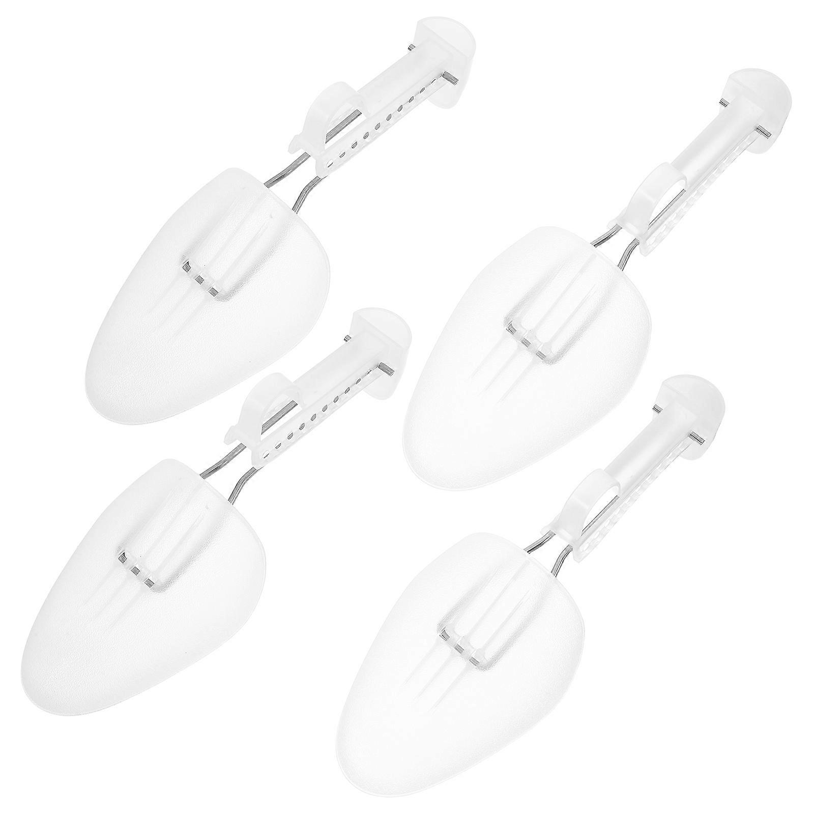 Spring Shoe Stretcher And Shaper Transparent Size 9.43X3.62X3.34in Adjustable Preventing Deformation 4Pcs
