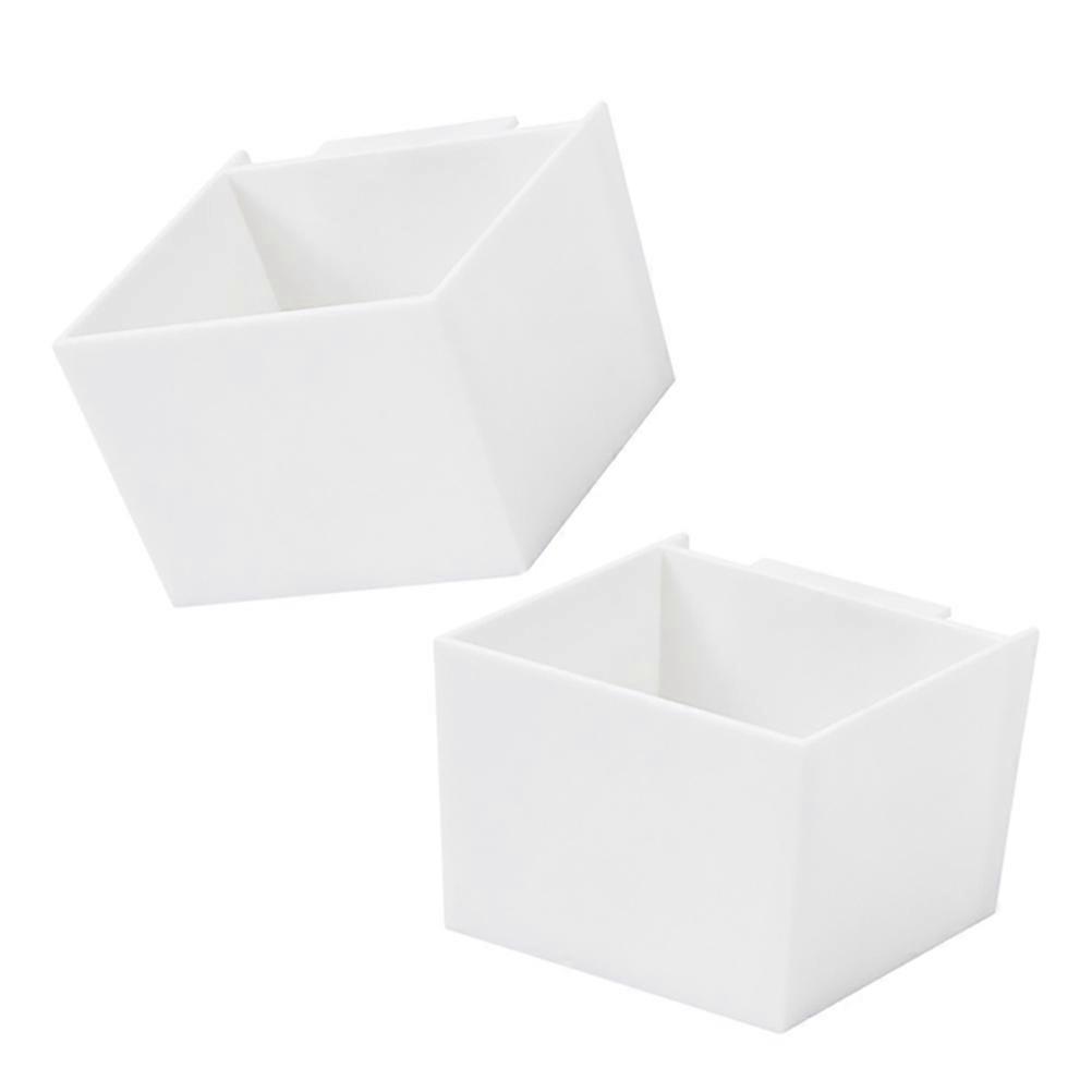 Magnetic Organizer ABS 2Pcs White Refrigerator Shelf Space Saver