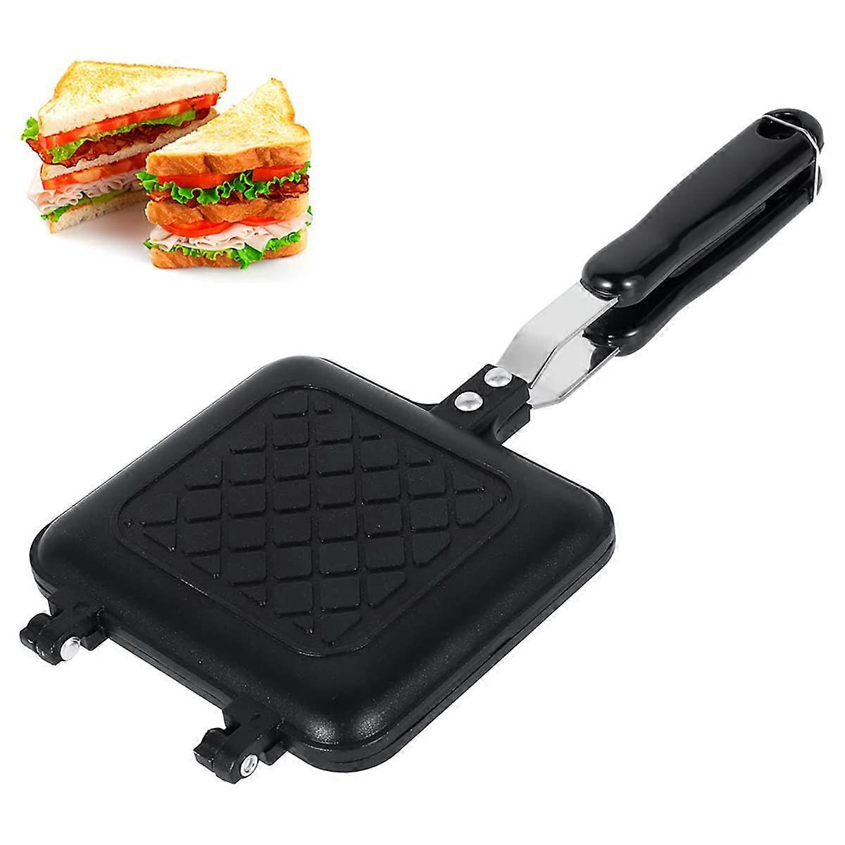 Camping Toastie Maker with Non-Stick Coating and Heat Resistant Handles, Portable Breakfast Pan for Outdoor and Home Use