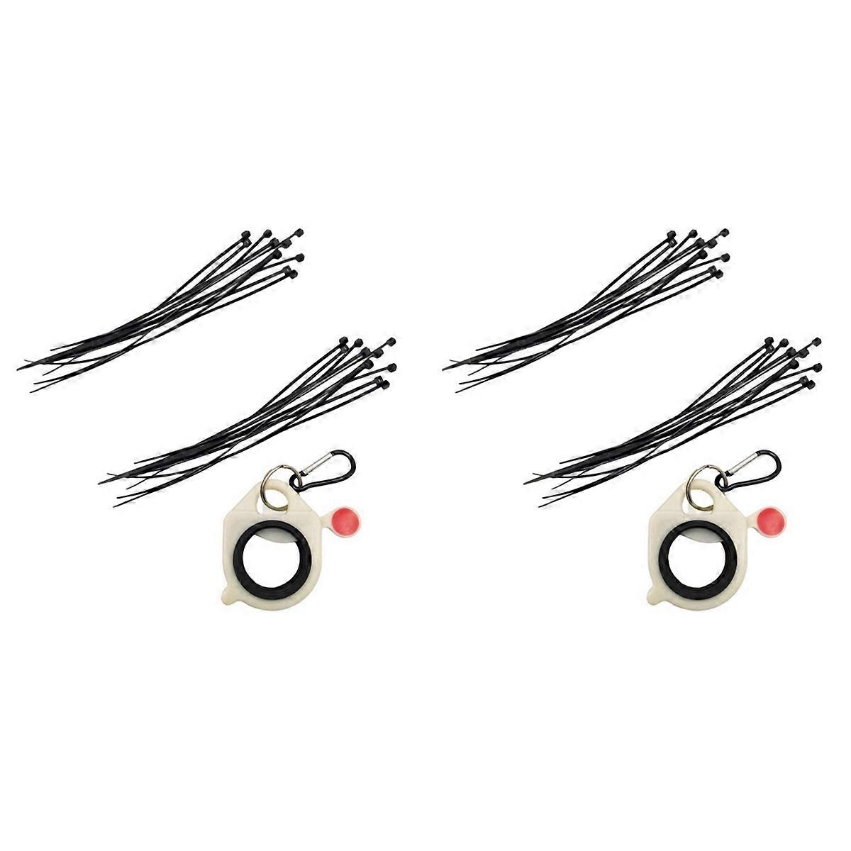 2X Zip Ties Holder Keeper for Electrical Wire Ties Portable Hardware Tool Storage Glow in the Dark Z