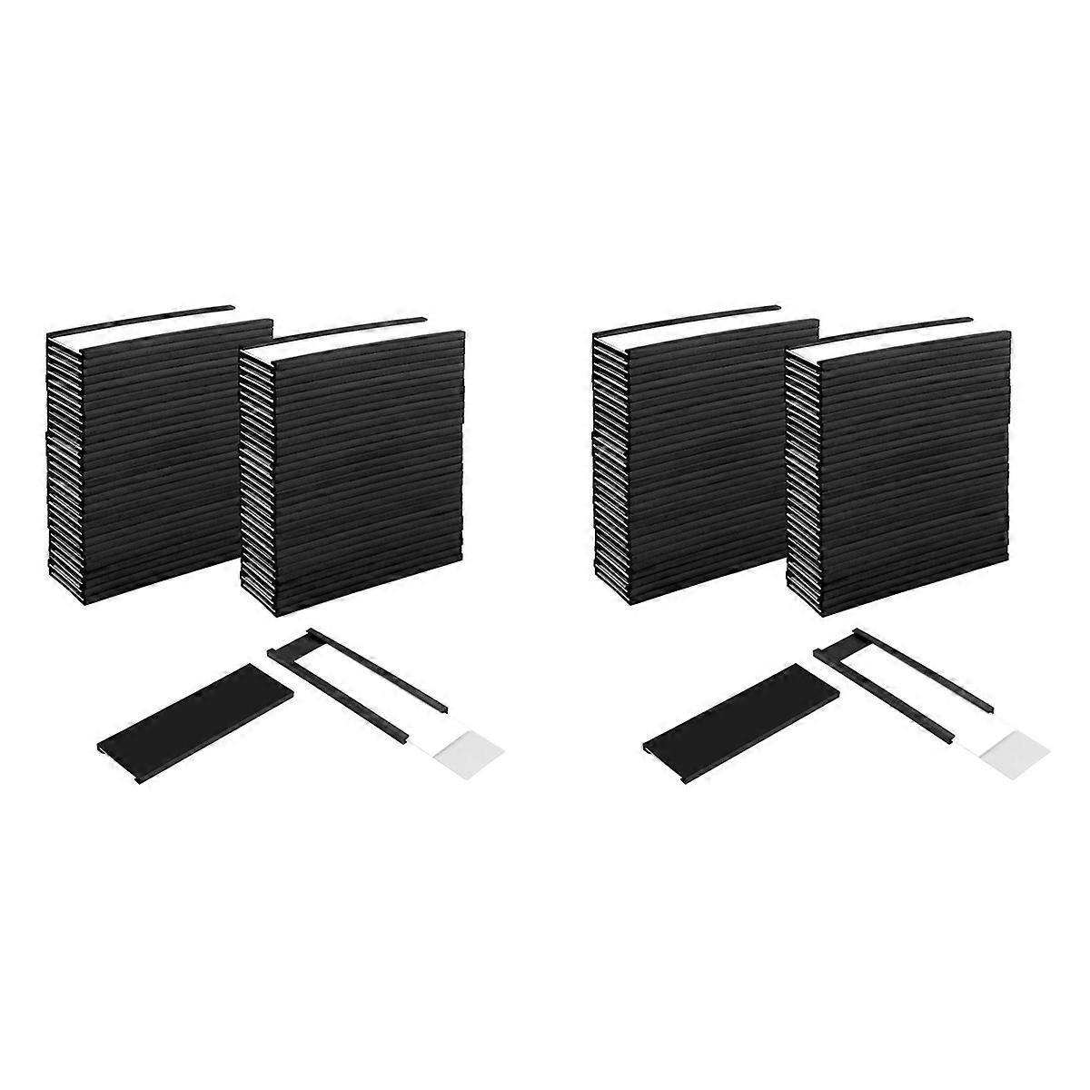 60 Pack Magnetic C Channel Label Holders for Metal Racks and Shelves