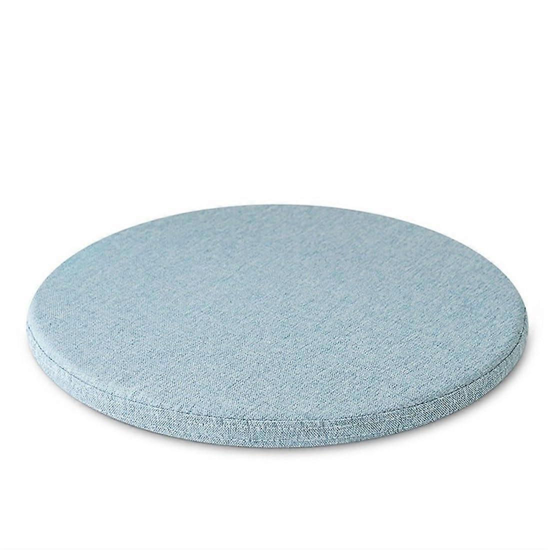 Round seat cushion, memory foam, nonslip, light blue, 40x40cm