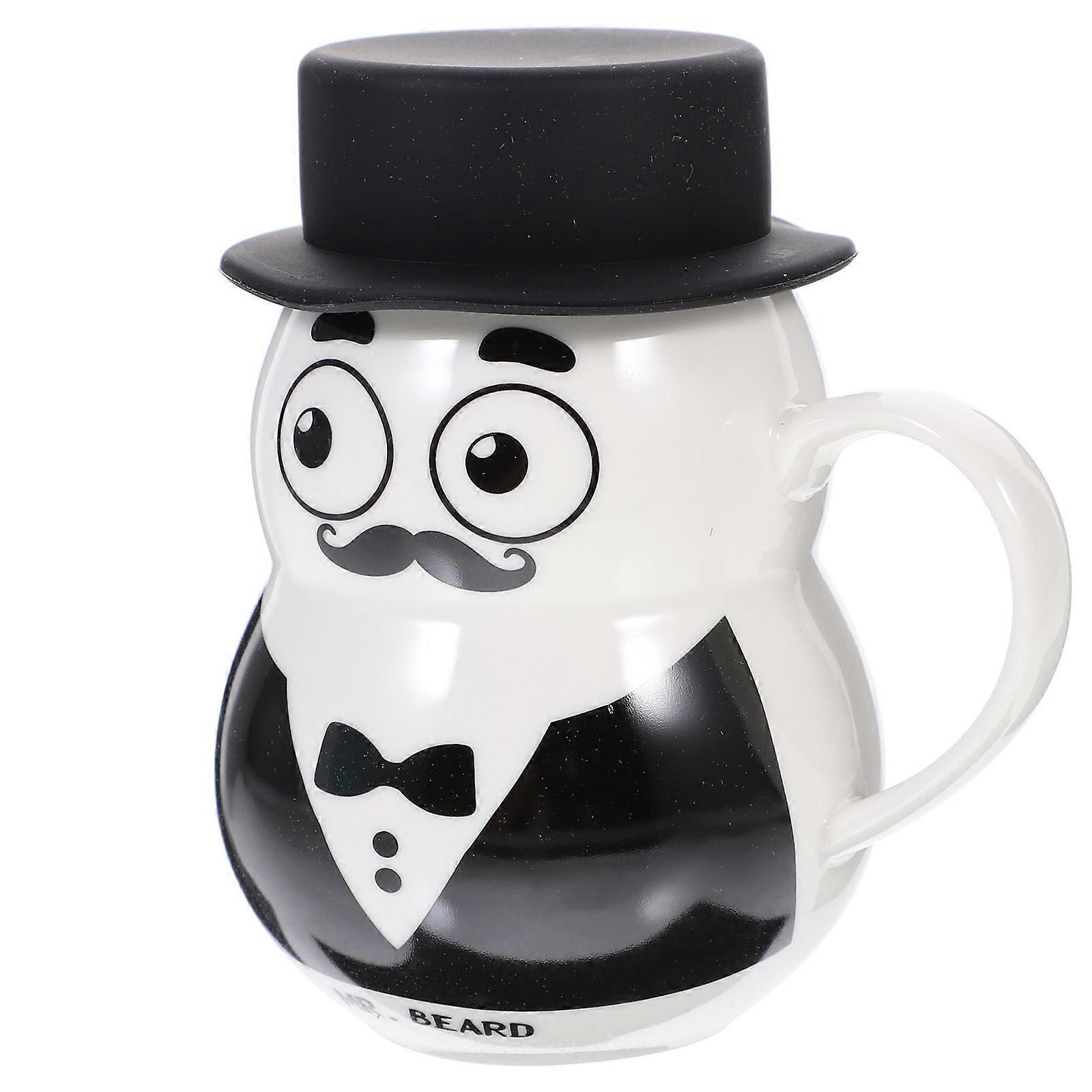 Christmas Snowman Mug Secure Lid Silicone Material Parties 1Set