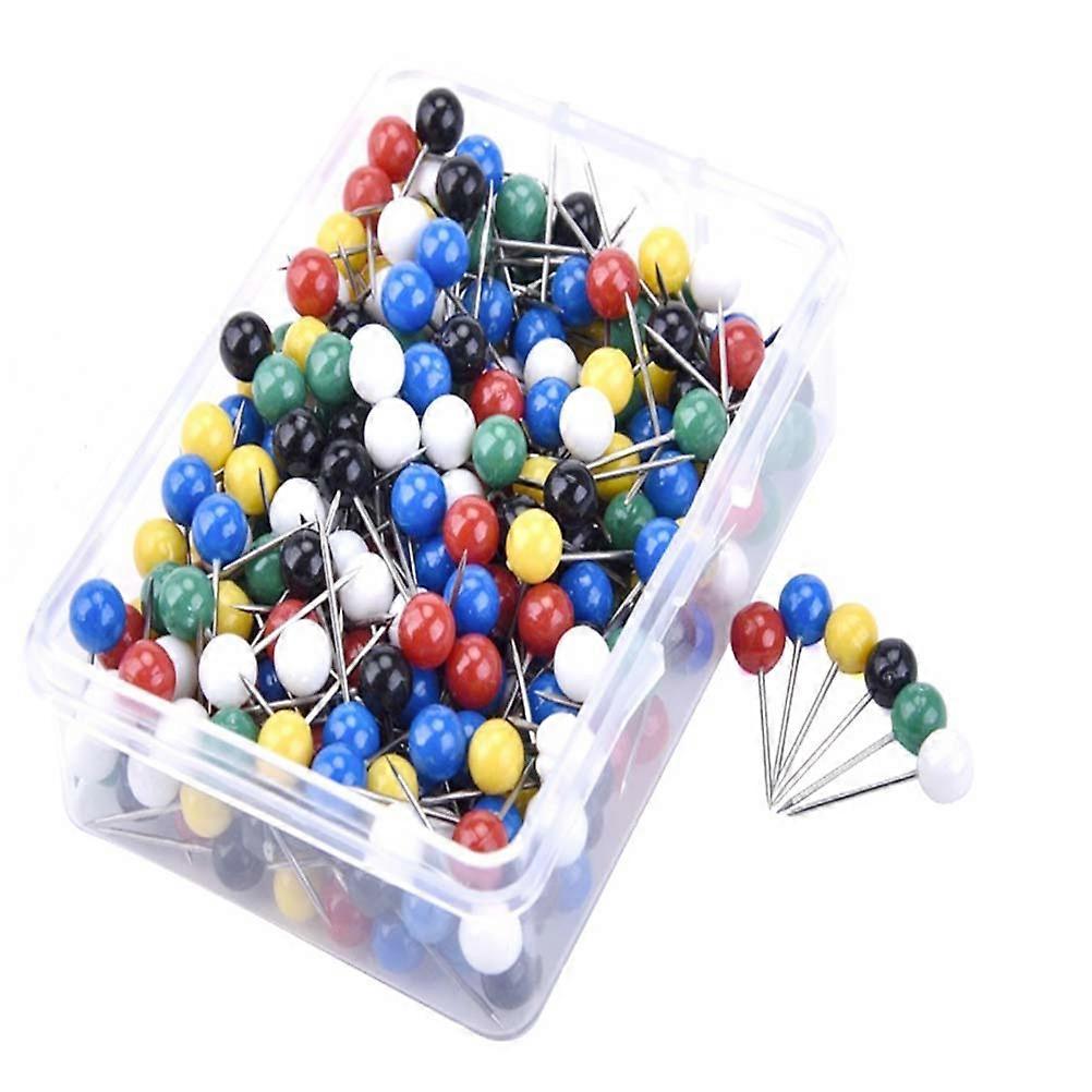 Push Pin Maps Drawing Pin For Fabric Art Projects Round Bead Push Pin Plastic 300Pcs