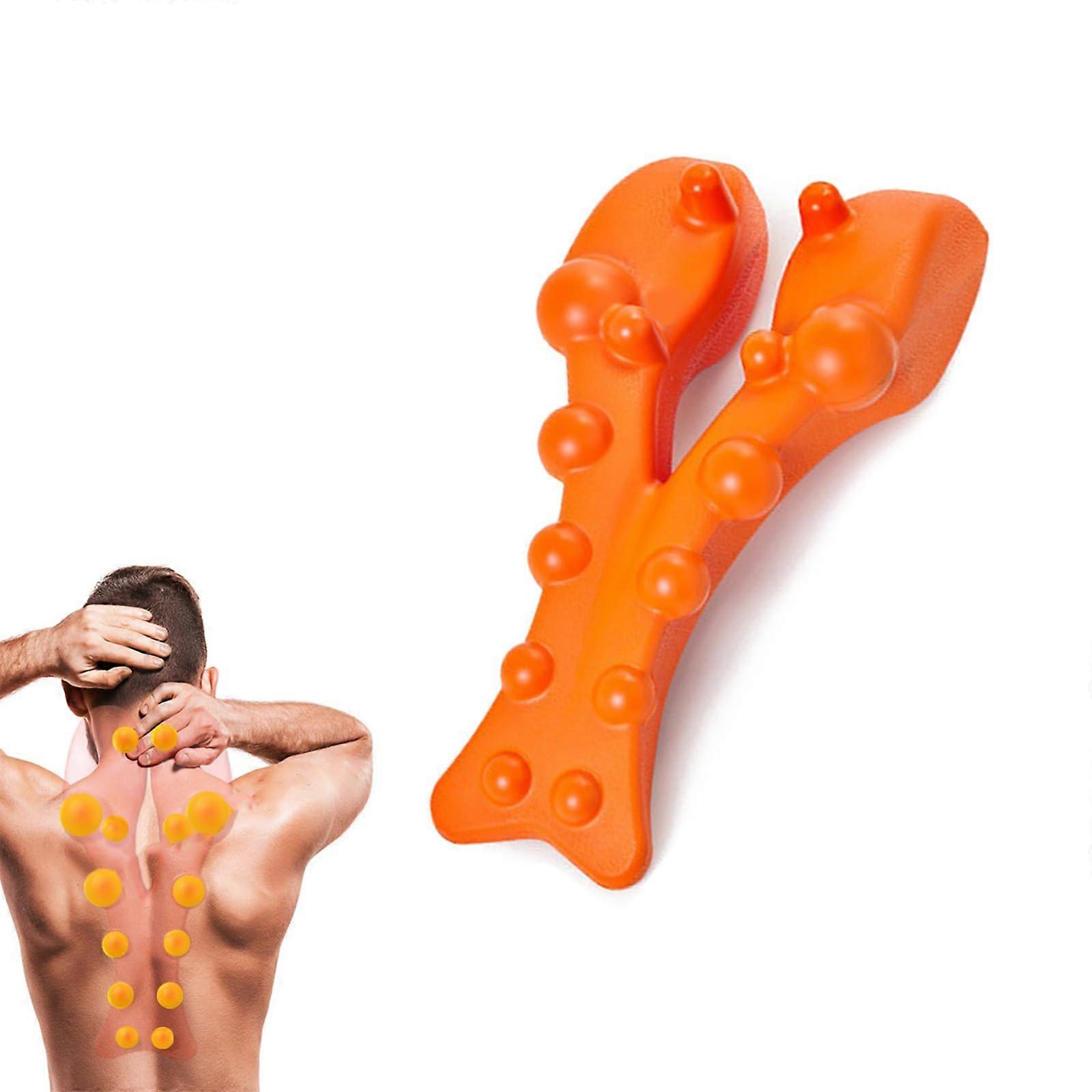 TheraPoint Trigger Point Massager, Neck and Back Stretcher Cushion, Life Back Stretcher, Neck, Trapezius Trigger Point Massager Orange