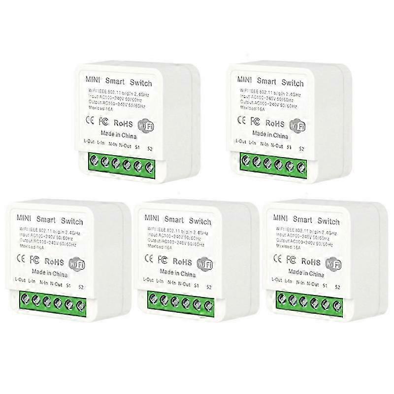 WiFi MiNi Smart Switch مع شاشة الطاقة 16A 2-way / 1-way التحكم مؤقت التتابع العمل مع Alexa Google Home Alice