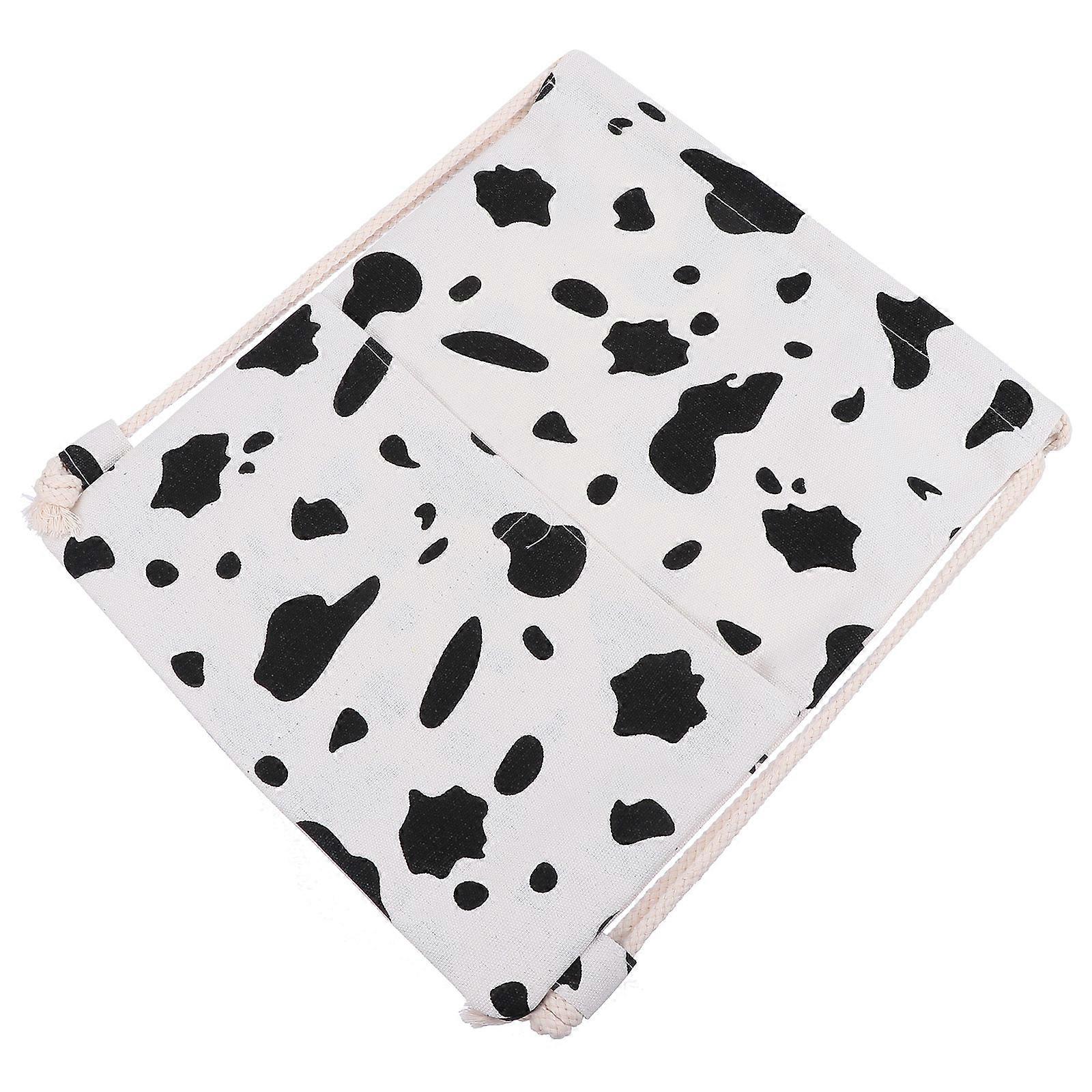 Cow Prints Backpack Student Canvas For Traveling Shopping 1Set