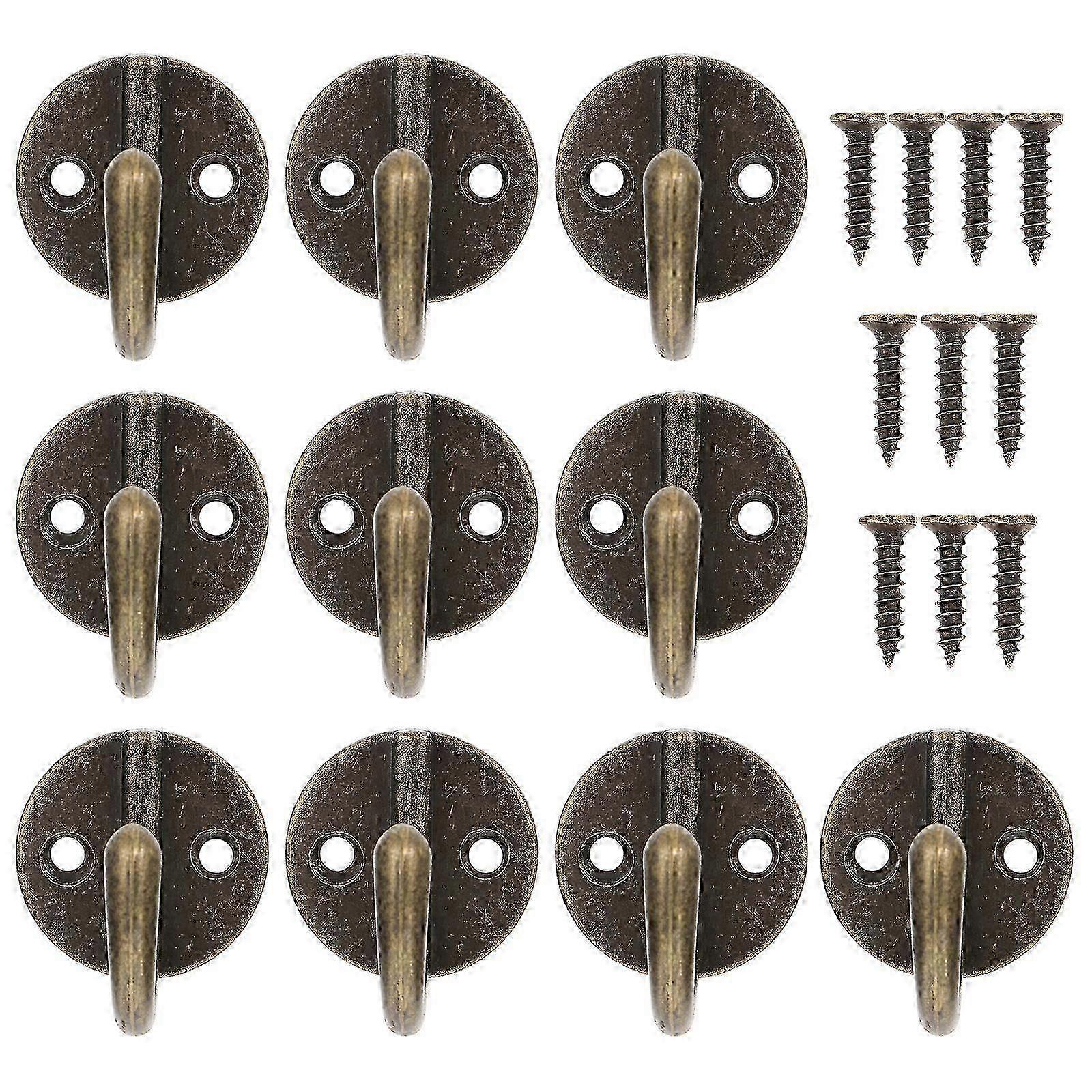 10pcs Wall Mounted Coat Hook Small Alloy Hook Practical Pothook Suitable for Coats