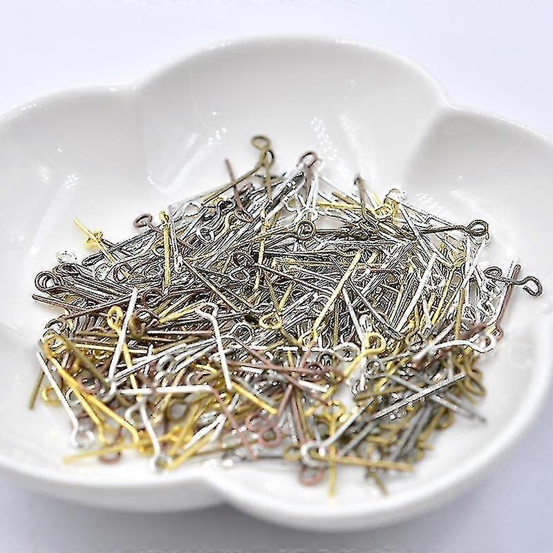 200pcs Mixed Metal Color Eye Pins for Beading Supplies in Jewelry Making