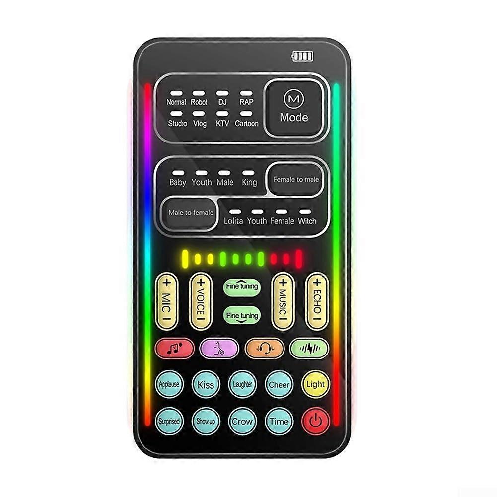 Mini Voice Changer Device, 8 Sound Effects Handheld Voice Modulator, Portable Sound Card for Parties and Events