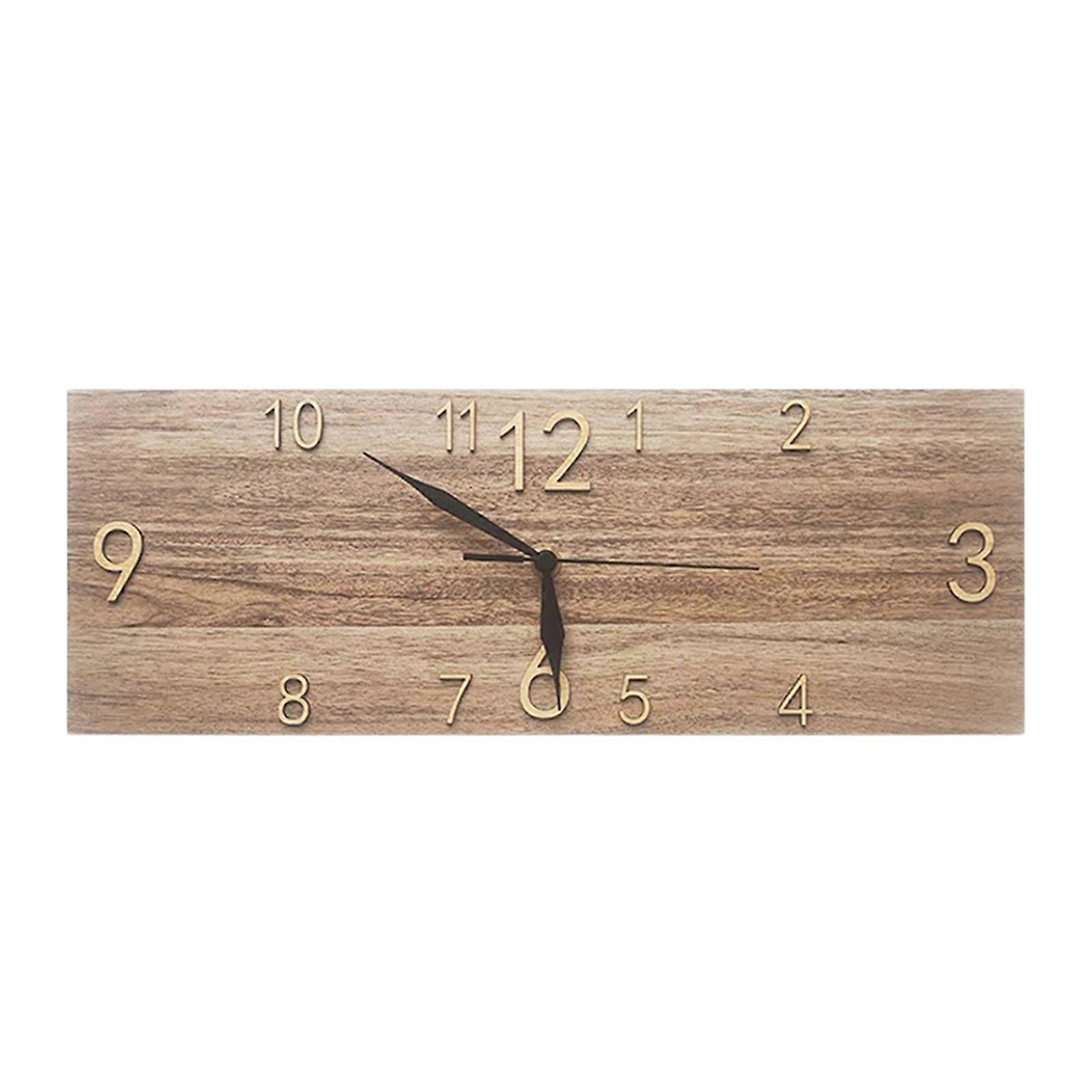 Rustic Wall Clock Watch Stylish Creative Rectangle Hanging Clock Farmhouse Wall