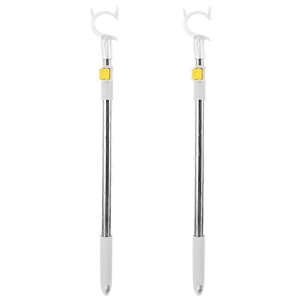 Here's a refined and professional product description for your **2pcs Closet Reach Pole With Unique Fork Head, Effortless Installation, Telescopic