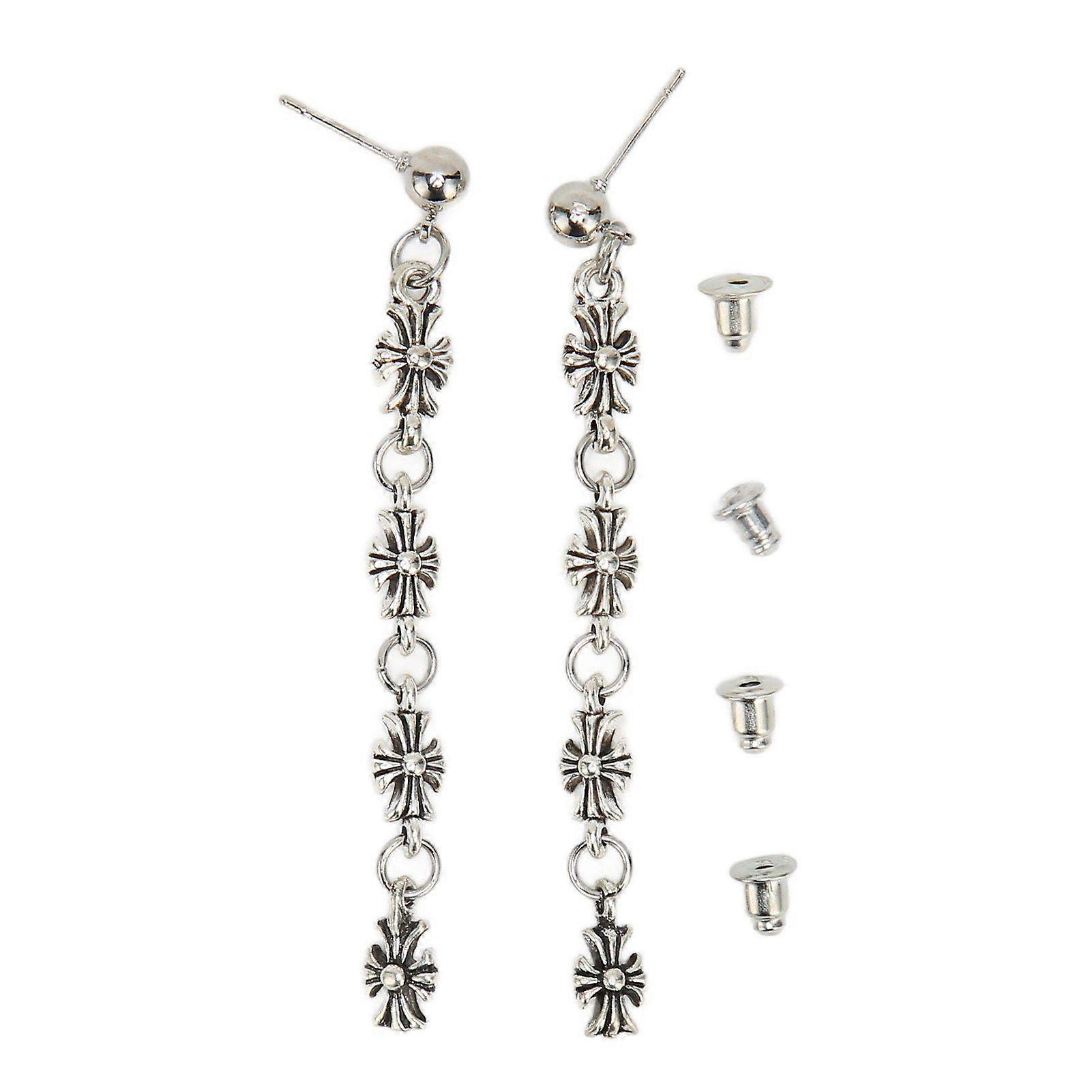 2025 Latest Model  Linear Drop Earrings White Copper Elegant Delicate