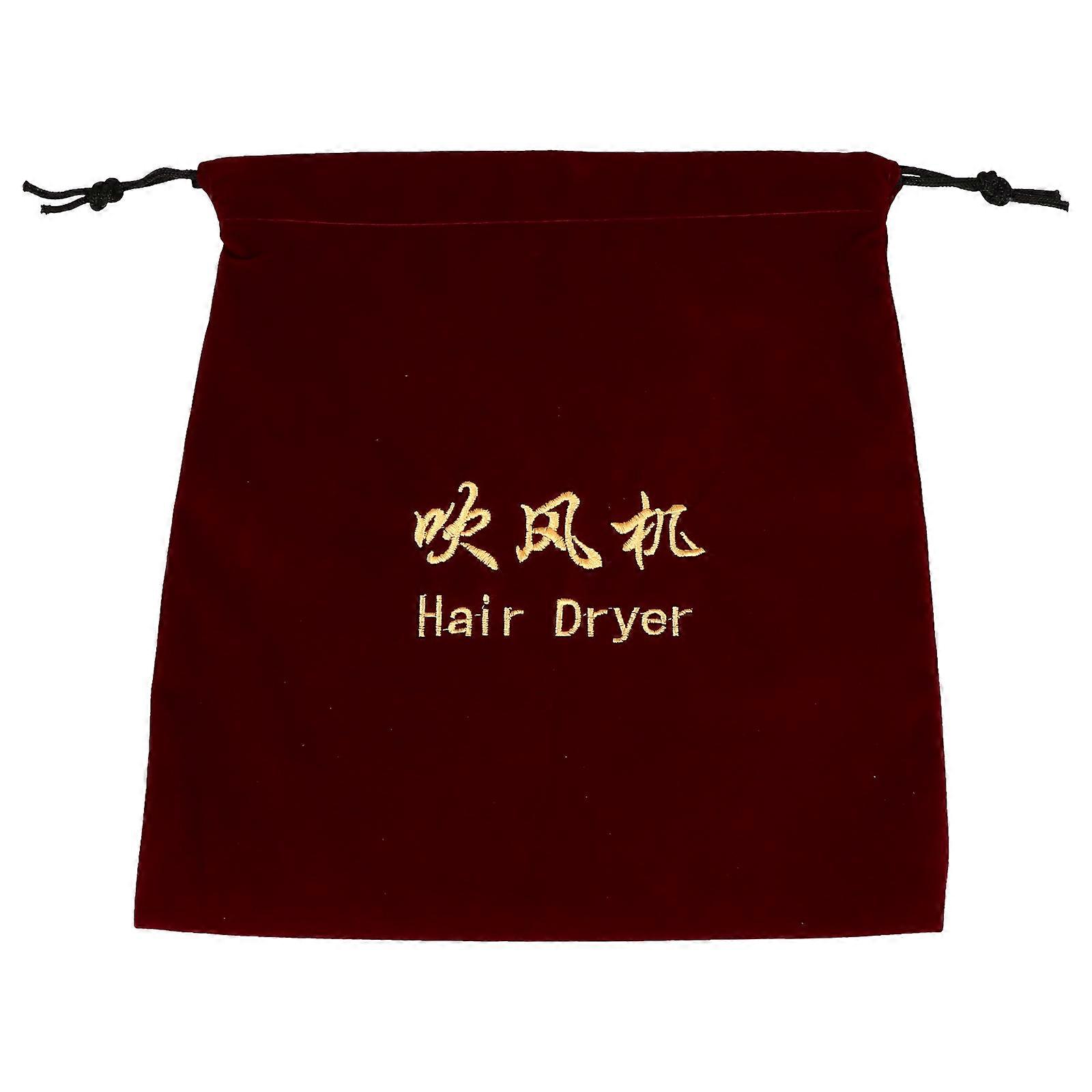 Multifunctional Hair Tools Travel Bag Flannel Storage Bag 30x26cm 1Set