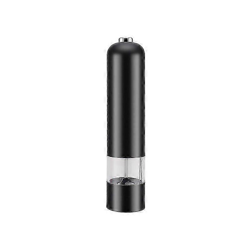 Sleek Black Electric Salt & Pepper Grinder Set - Contemporary Kitchen Essential