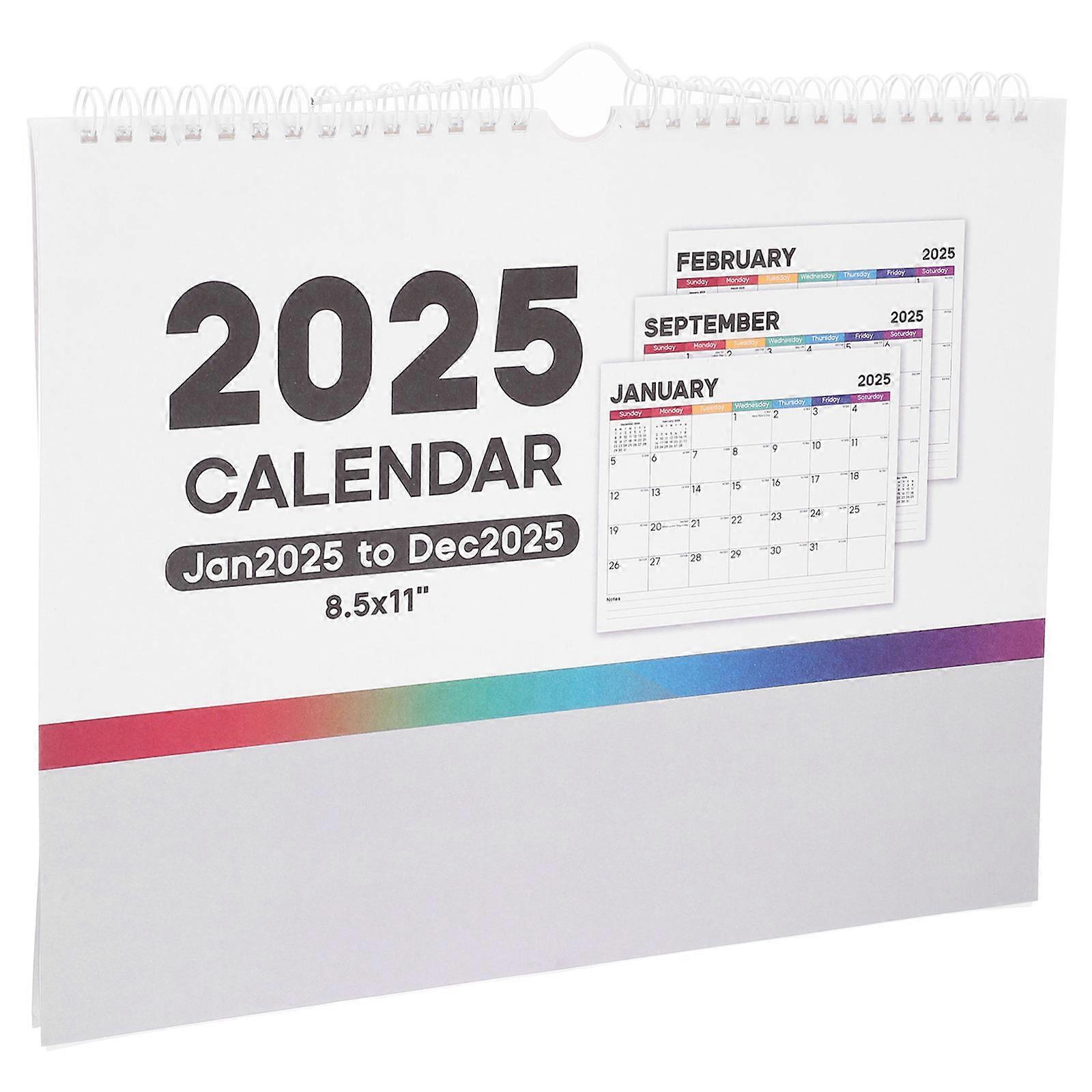 Wall Calendar Hanging Calendar for Planning 2025 with Assorted Colors