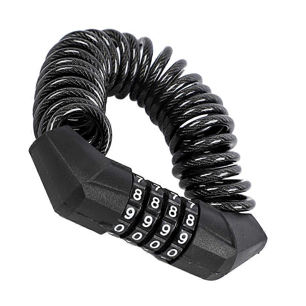 Black Zinc Alloy Security Bike Lock with Password Unlock 4 Combination Durable and Reliable