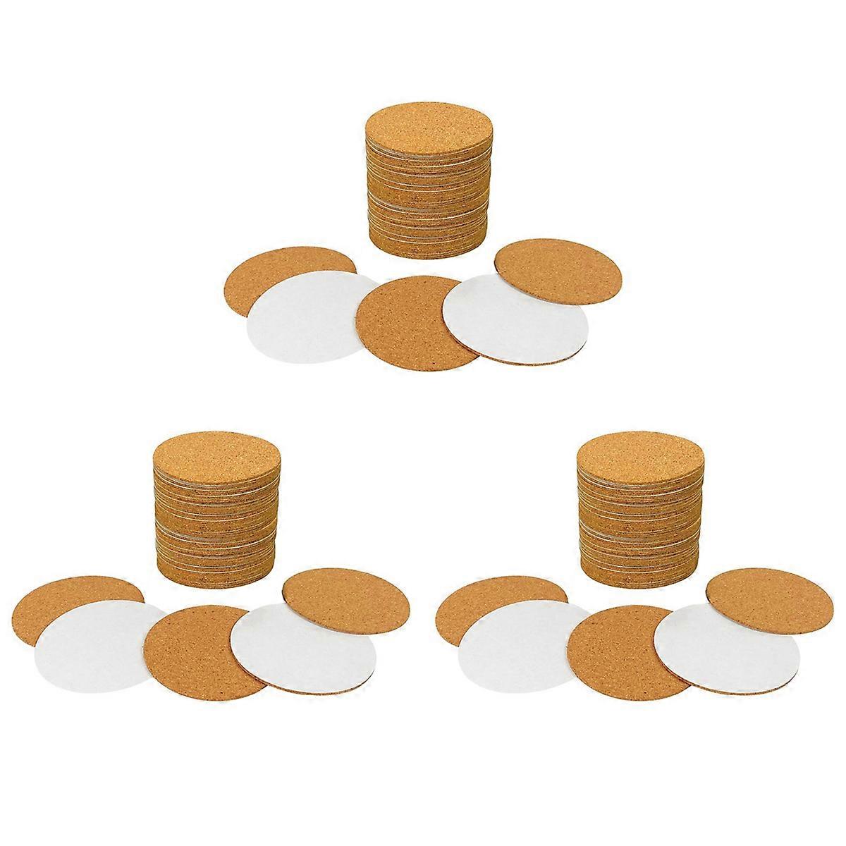 40Pack Self-Adhesive Cork Round 3.5 Inch Backing Sheets Cork Coasters