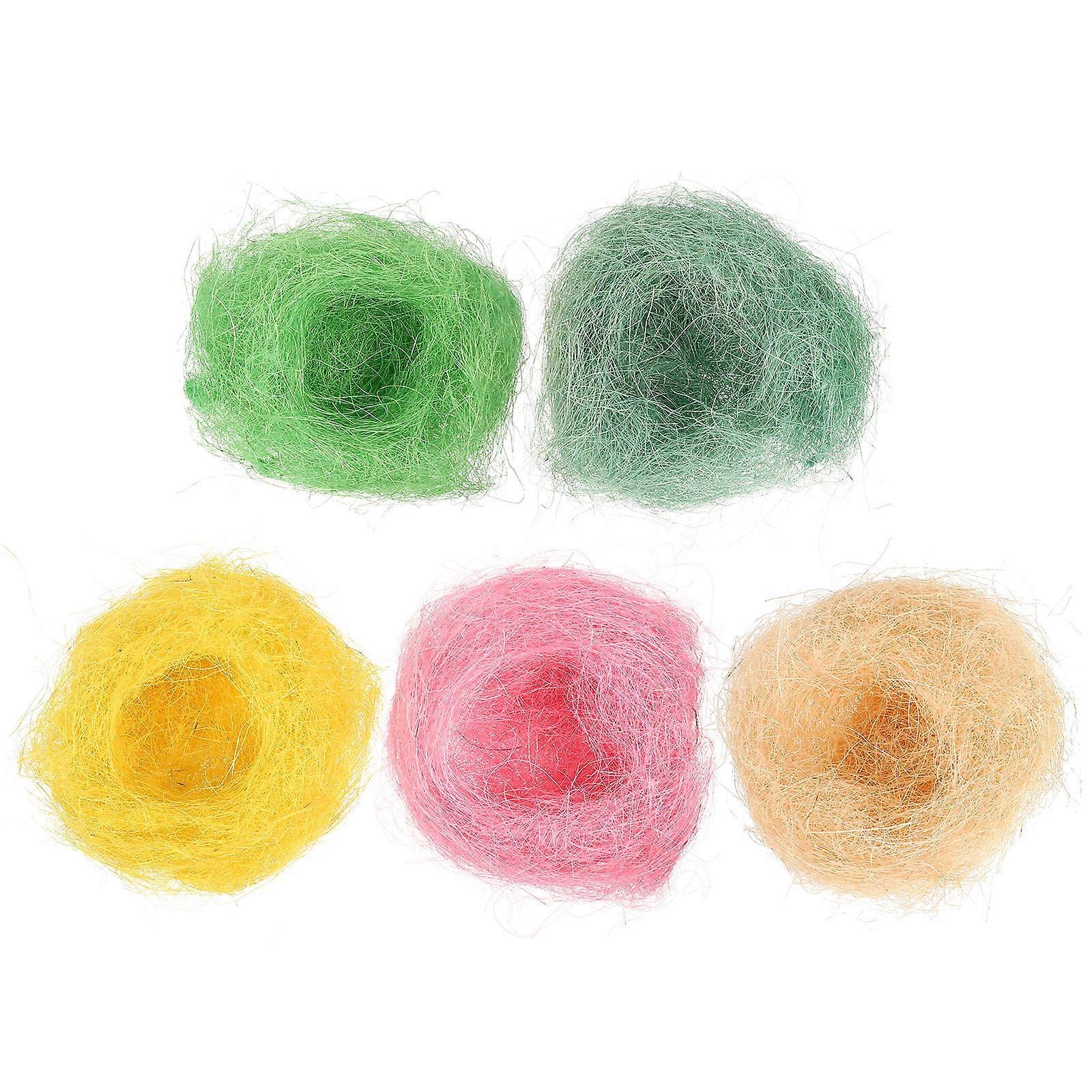 Bird Nest Fillers Party Decorations Green Acid Blue Yellow Easter Style 15X13X4CM 5Pcs