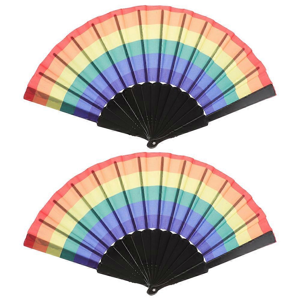 Chinese Folding Fan Festival Party Celebration 41.00X23.00X2.50CM Color 2Pcs