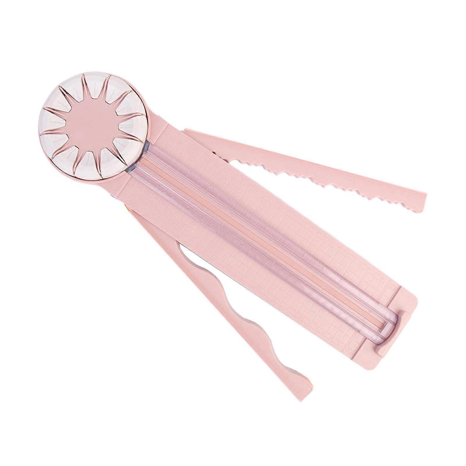 Twelveblade precision pattern paper cutter for a simple and efficient ABS multifunction paper cutter, Pink'
