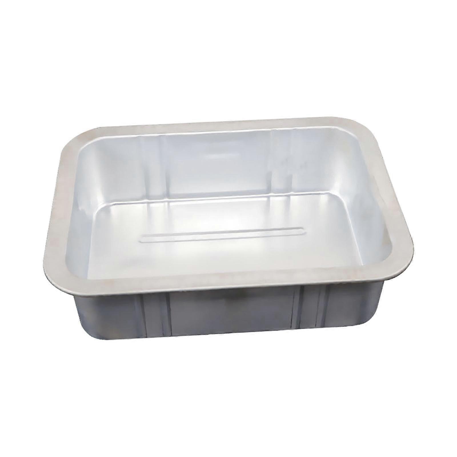 Oil Drain Pan For Oil Change, Leakproof Rectangular Waste Storage Catch Tray, White, Motorcycle Supplies