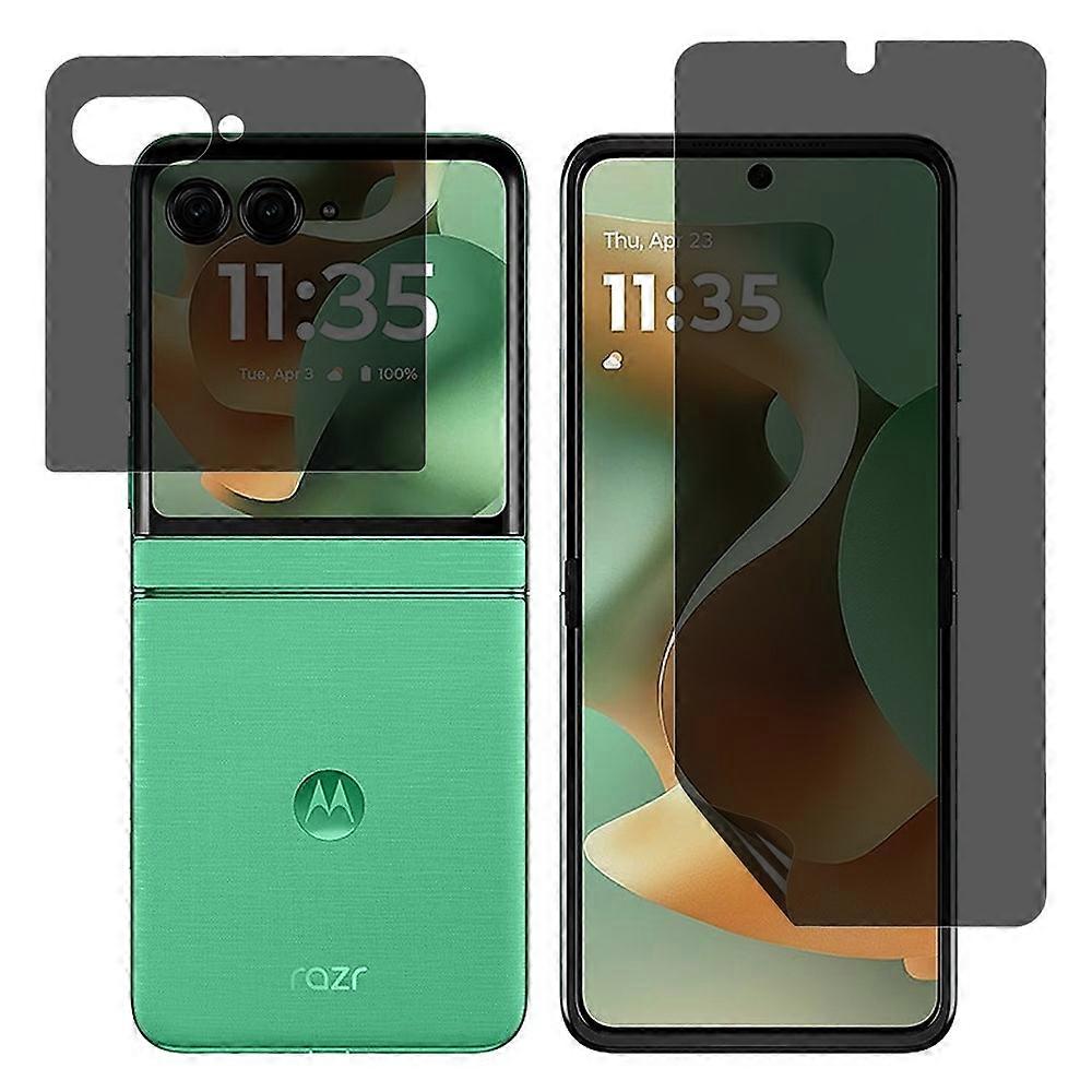 Motorola Razr 60アンチスパイスクリーンプロテクターPETマットフロントおよびバックスクリーンフィルム用