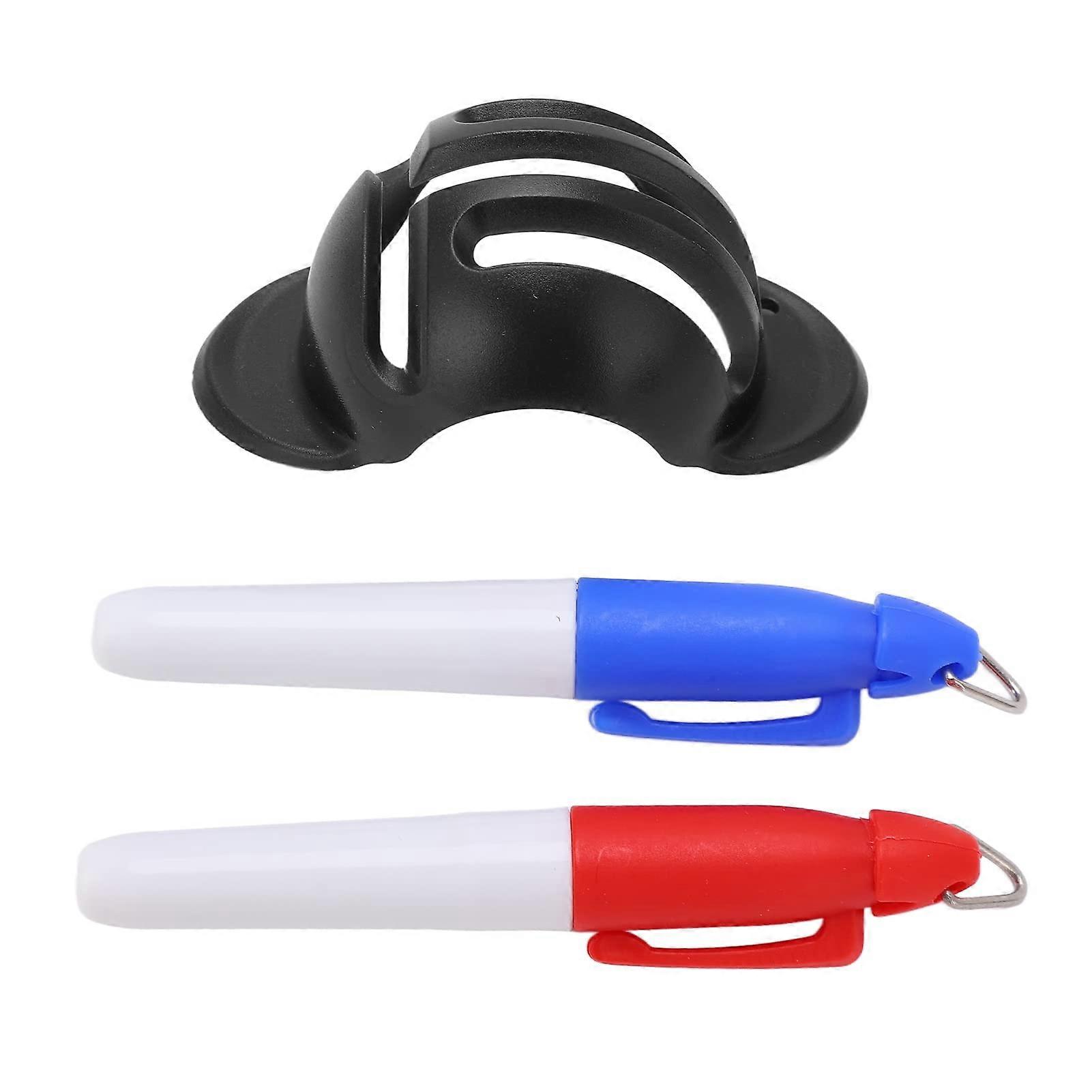 Golf Ball Line Marker Tool For Alignment Triple Track 3-Line Marker Black Marker Stencil Drawing Device