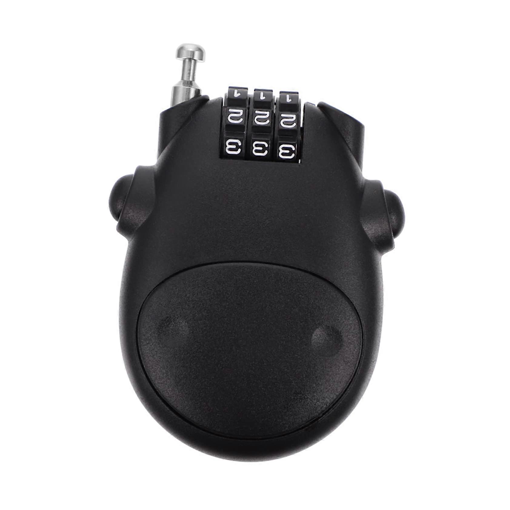 security telescopic helmet lock, steel code lock for bicycle helmets, retractable design with thousands of password combinations, durable