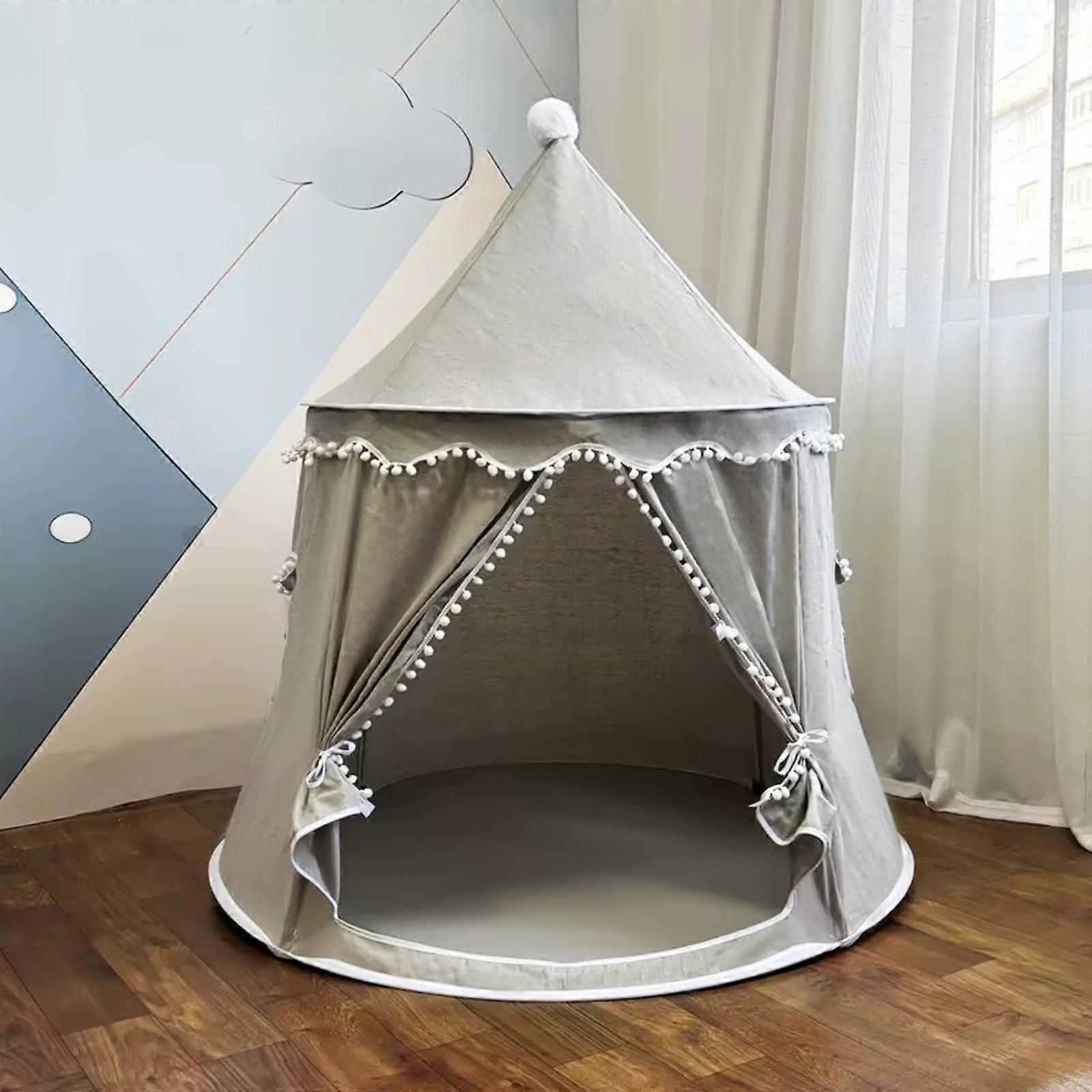 Play Tent for Toddlers – Princess Prince Castle Indoor Play Tent for Kids Room, Grey Portable Tent with Carry Bag